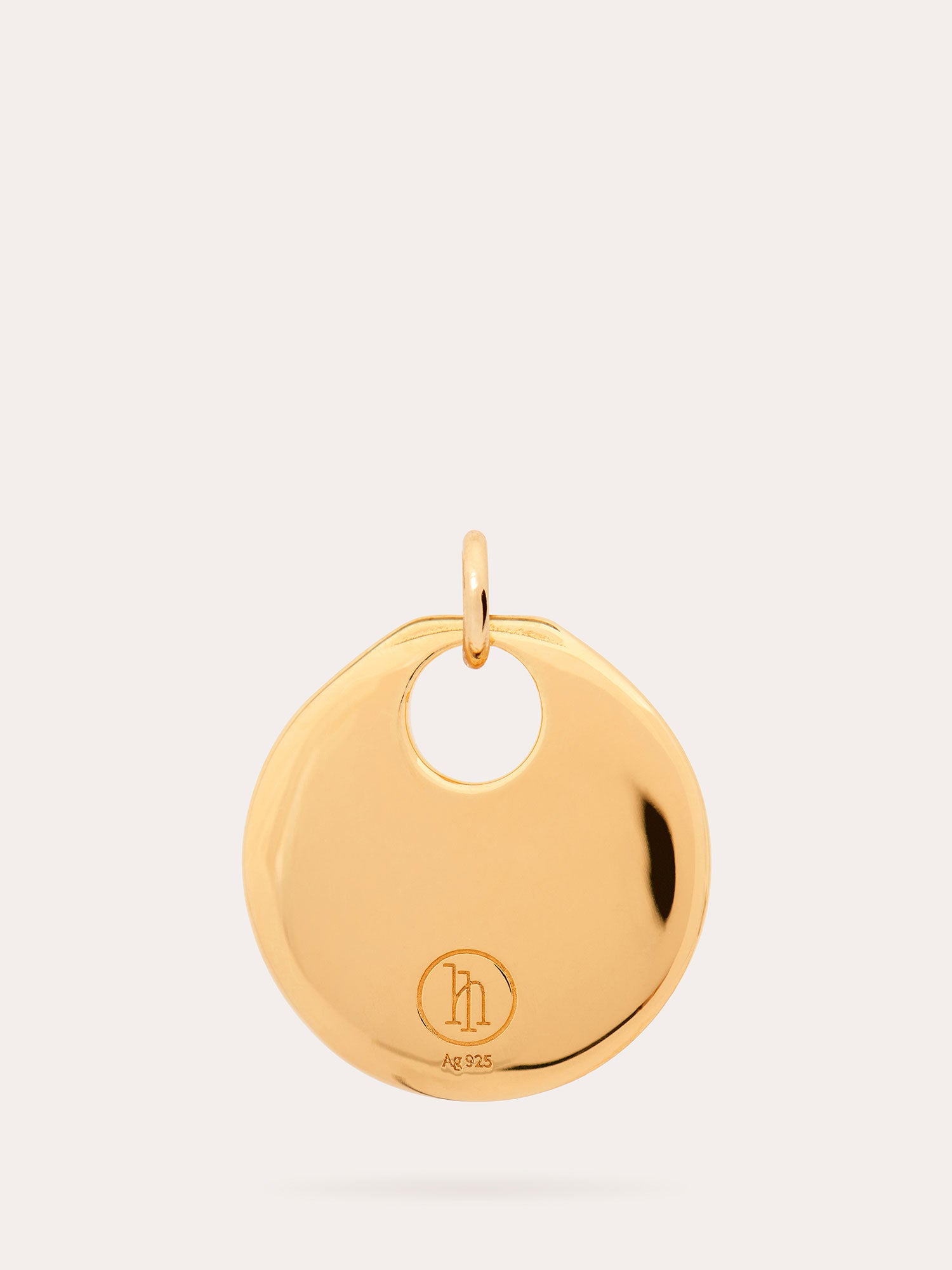 Back View of Black Enamel Padlock Gold Pendant - 18ct Gold Vermeil and Enamel- Heyrlome Jewellery