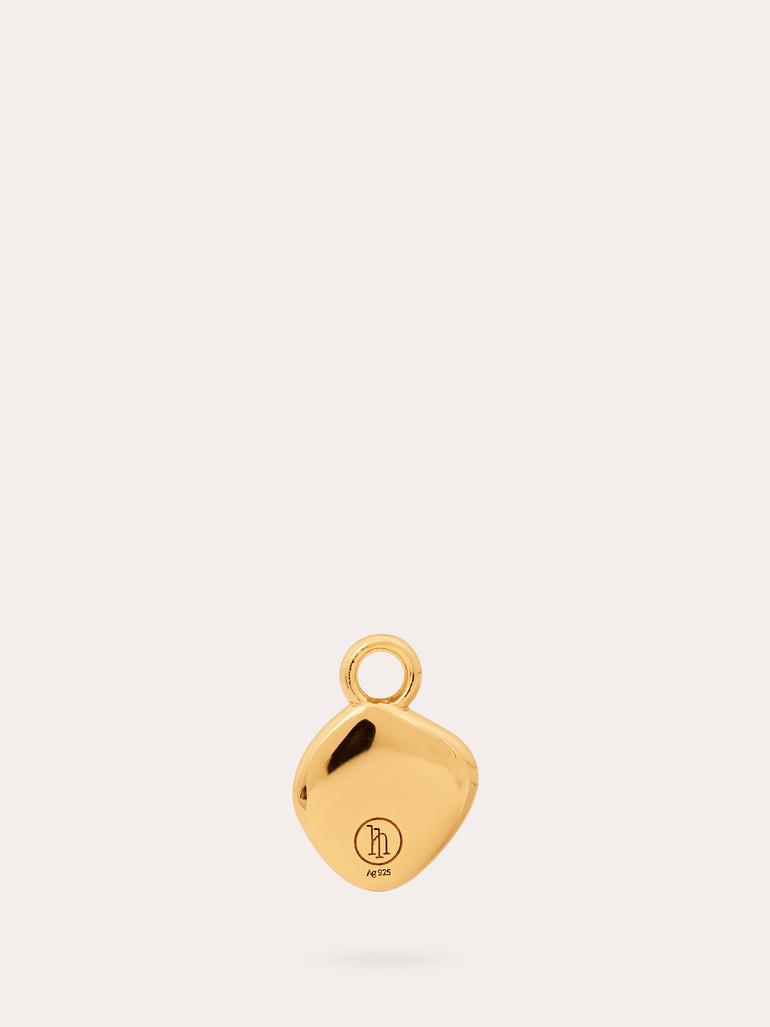 March Birthstone Gold Pendant Charm