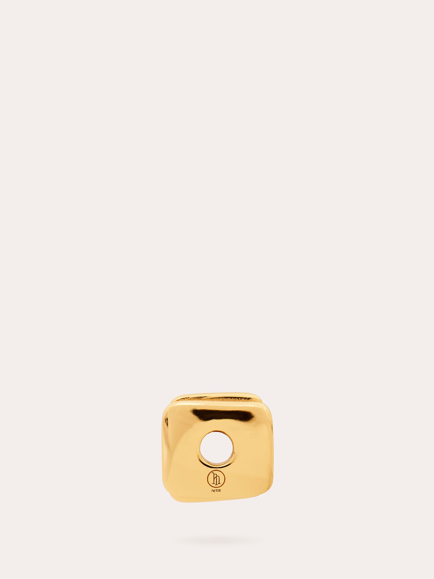 Back View of Doradus Star Gold Disc Charm - 18ct Gold Vermeil - Heyrlome Jewellery
