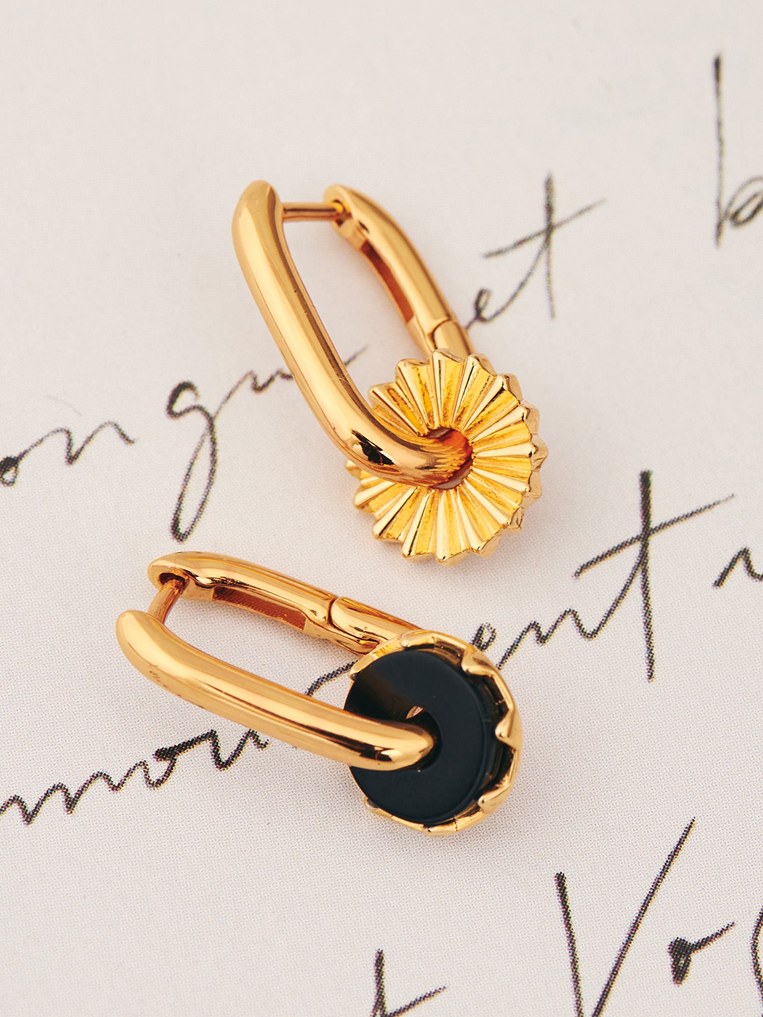 Customisable Gold Earrings - 18ct Gold Vermeil - Heyrlome Jewellery