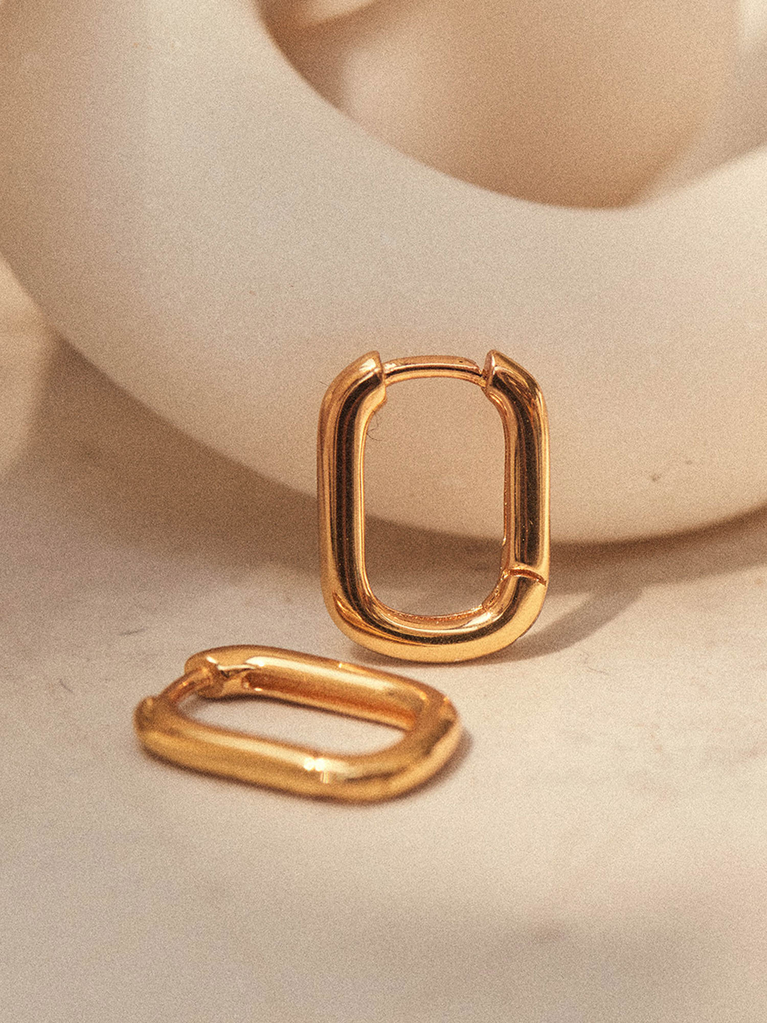 Customisable Gold Hoop Earrings - 18ct Gold Vermeil - Heyrlome Jewellery