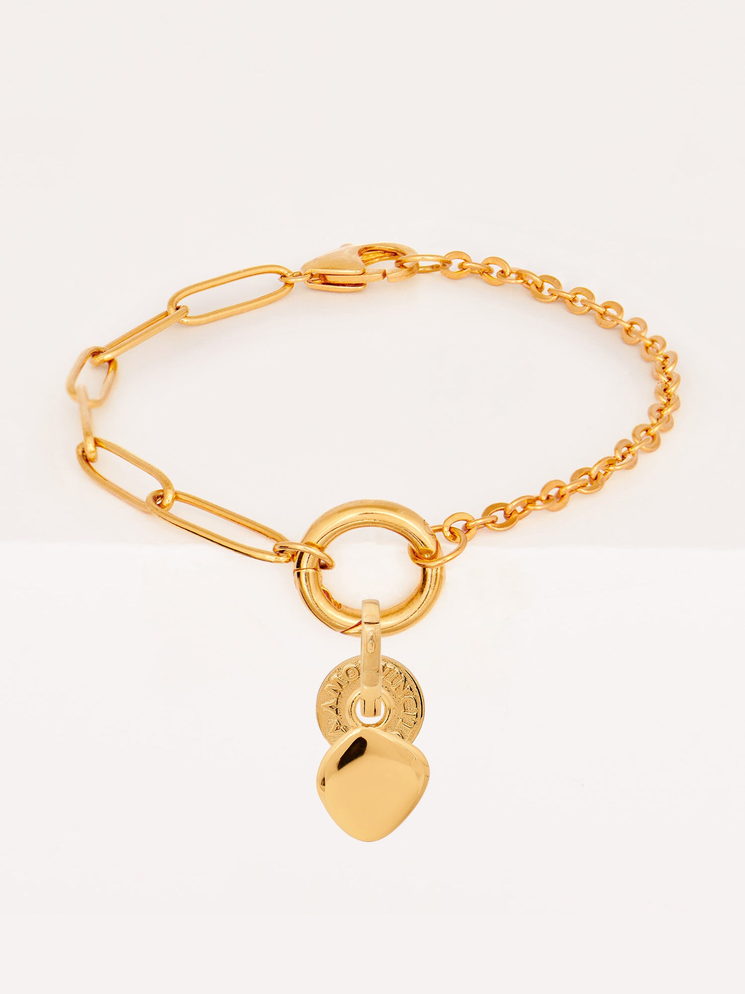 Gold Vermeil Love Charm Bracelet - Heyrlome Jewellery