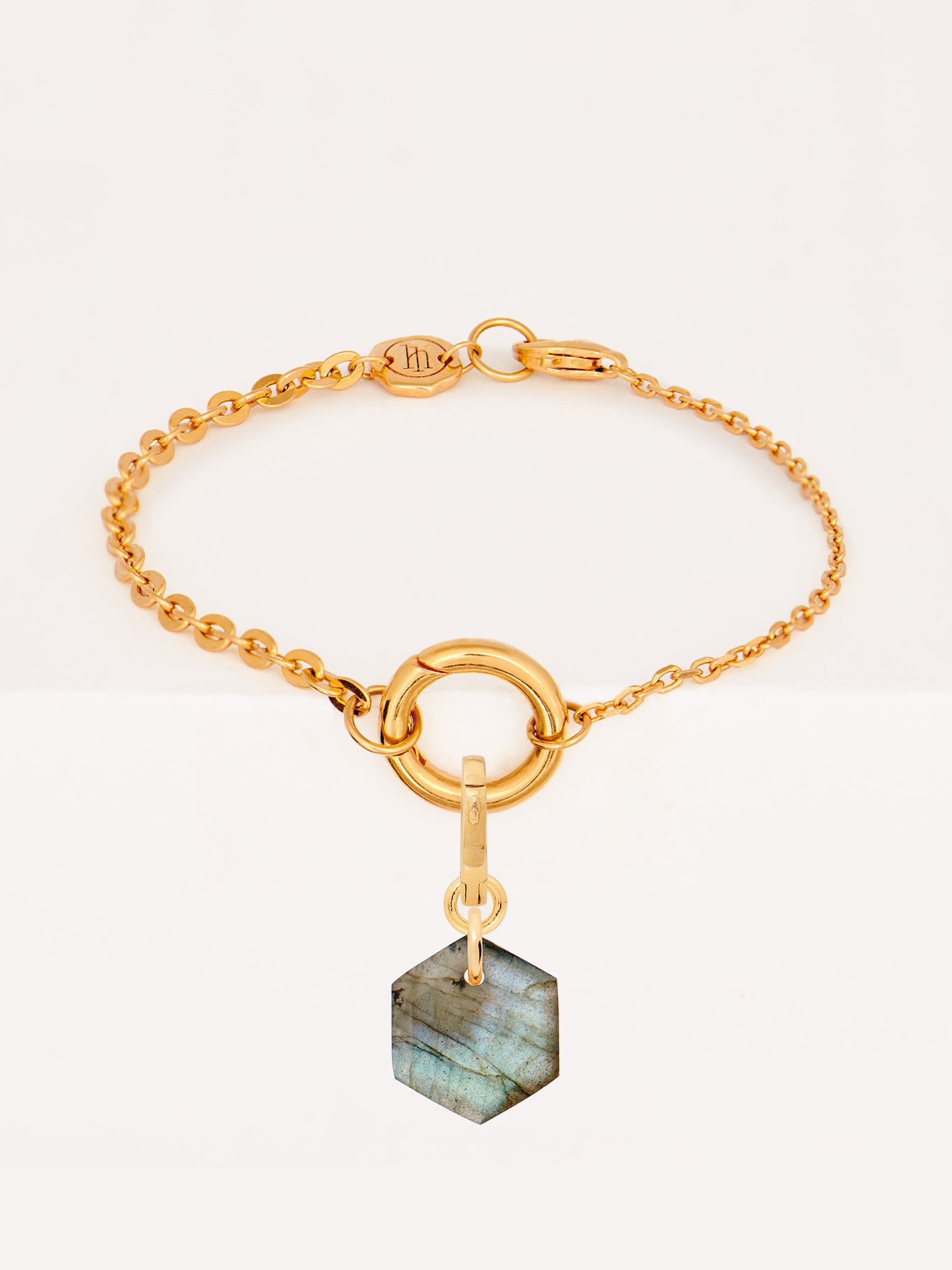 Gold Vermeil Labradorite Charm Bracelet - Heyrlome Jewellery