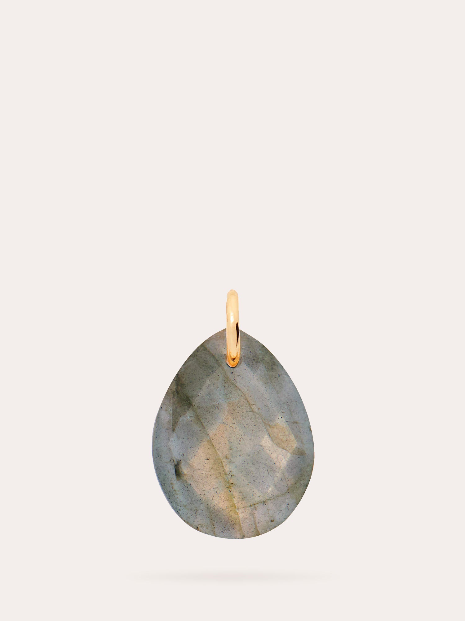 Labradorite Teardrop Gold Pendant