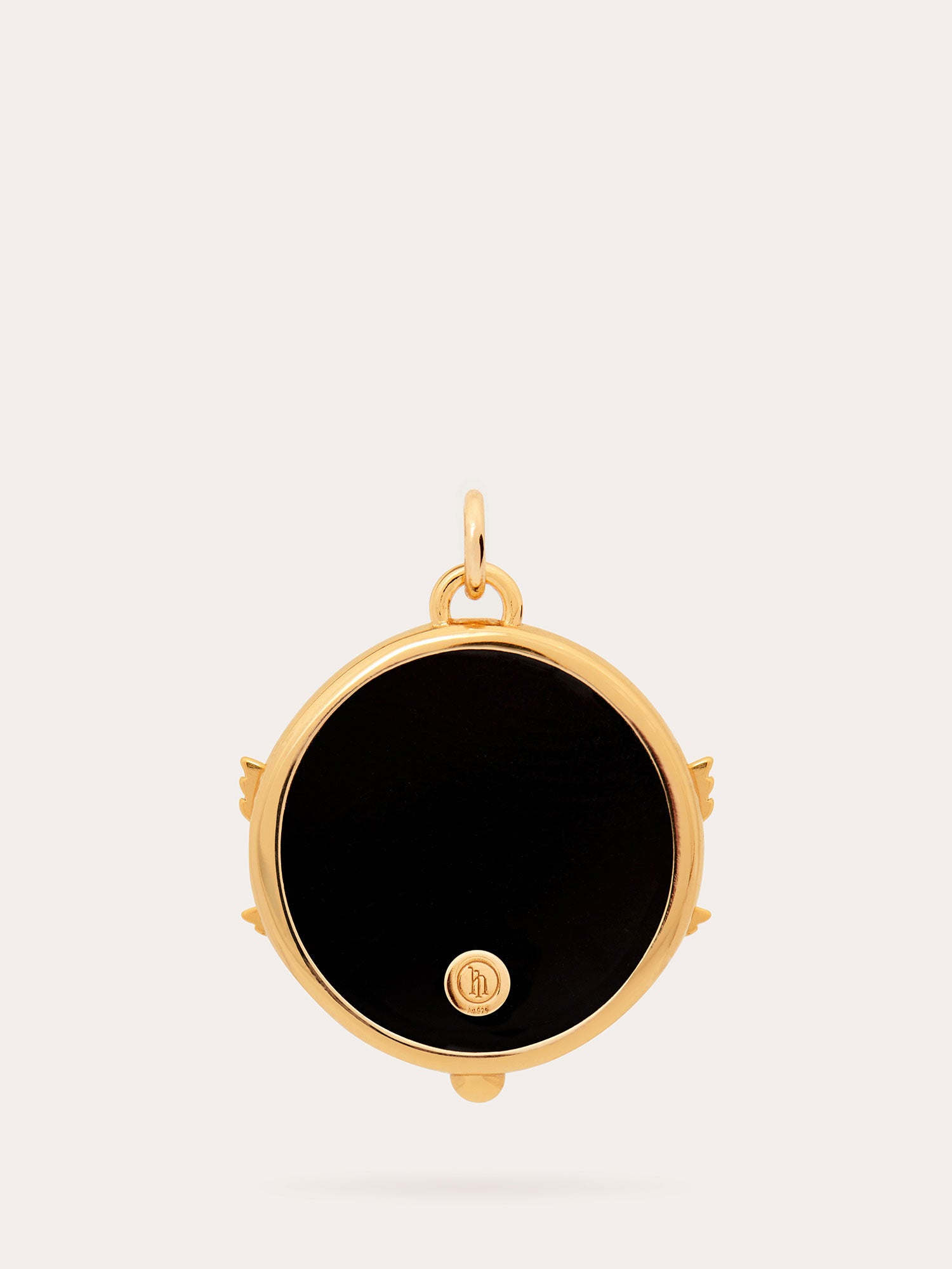 Back View of Scarab Beetle Gold Pendant - Black Onyx and 18ct Gold Vermeil - Heyrlome Jewellery