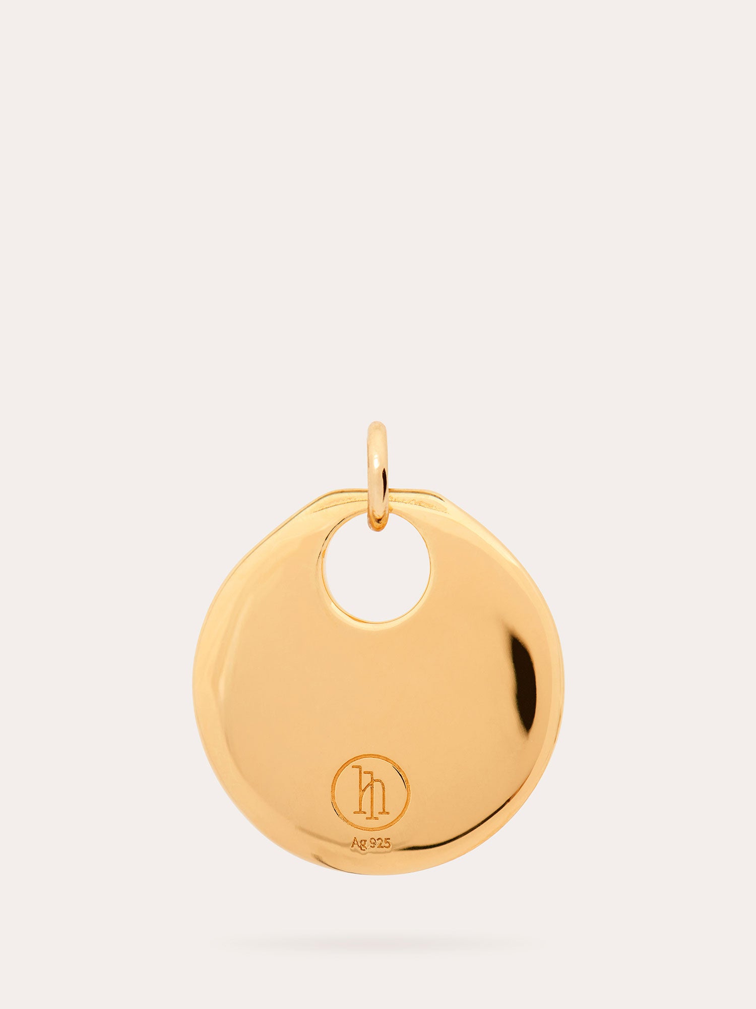  Back View of Black Enamel Padlock Gold Pendant - 18ct Gold Vermeil and Enamel- Heyrlome Jewellery