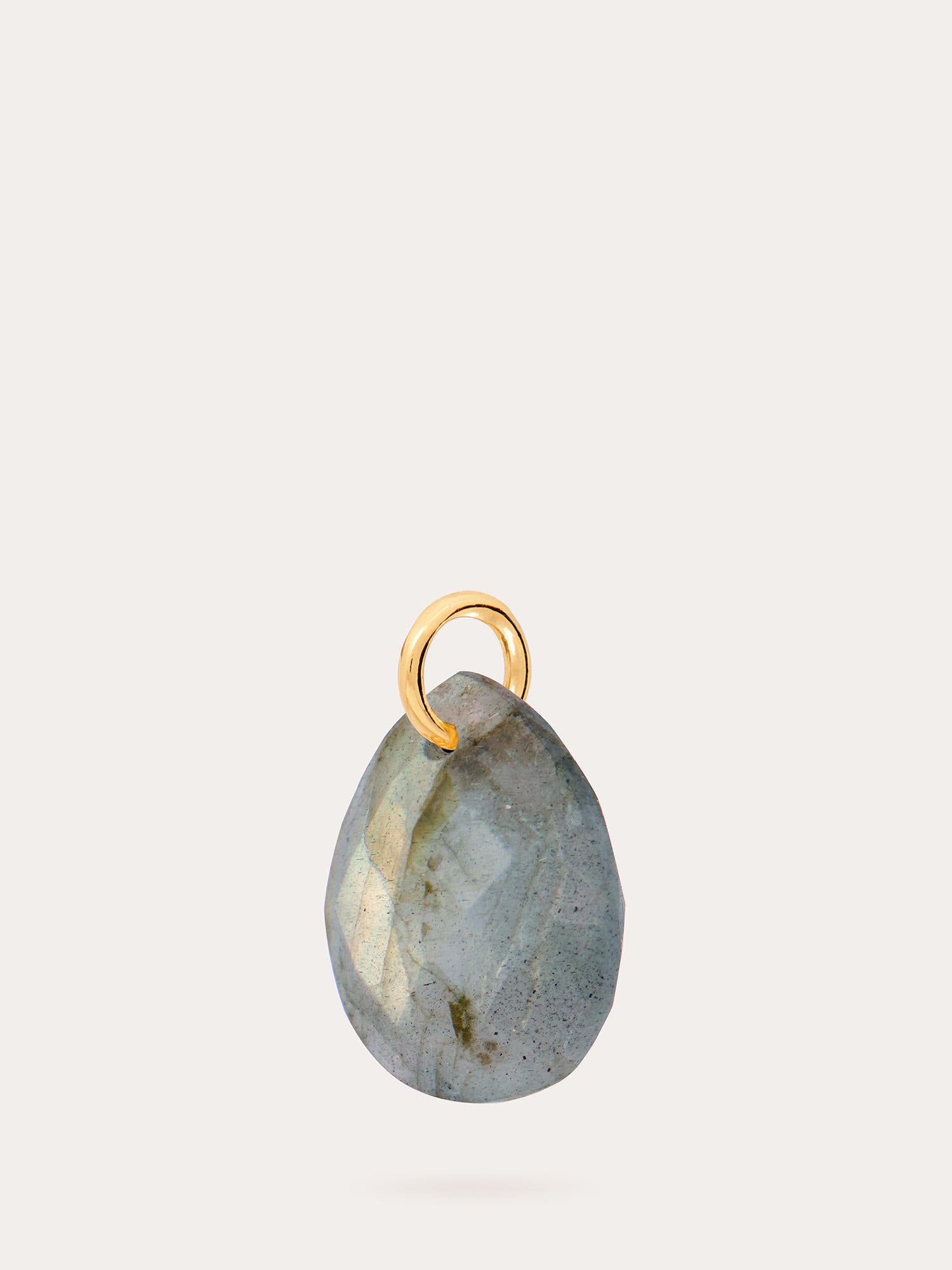 Side View of Labradorite Teardrop Gold Pendant - 18ct Gold Vermeil - Heyrlome Jewellery