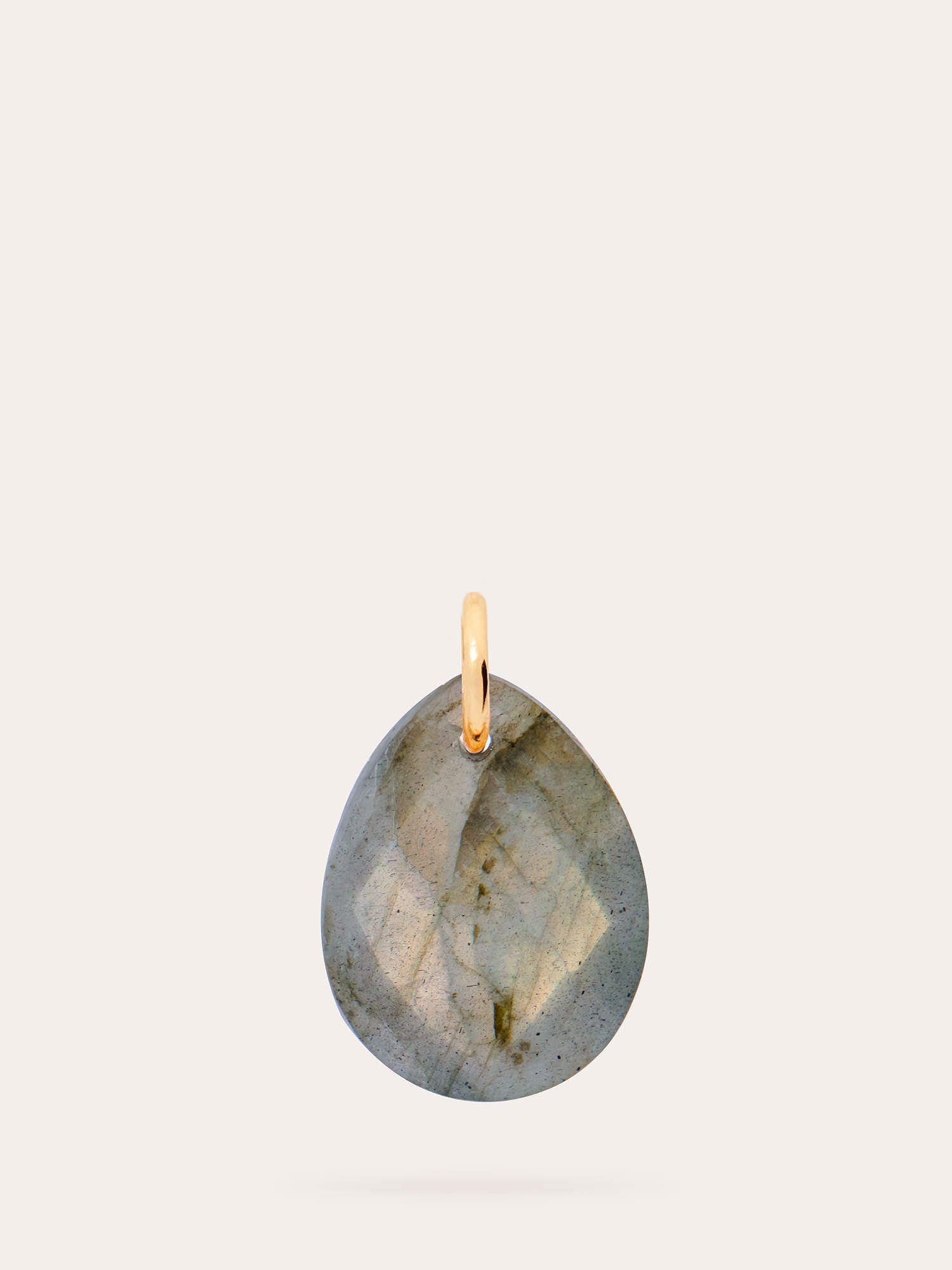 Back View of Labradorite Teardrop Gold Pendant - 18ct Gold Vermeil - Heyrlome Jewellery