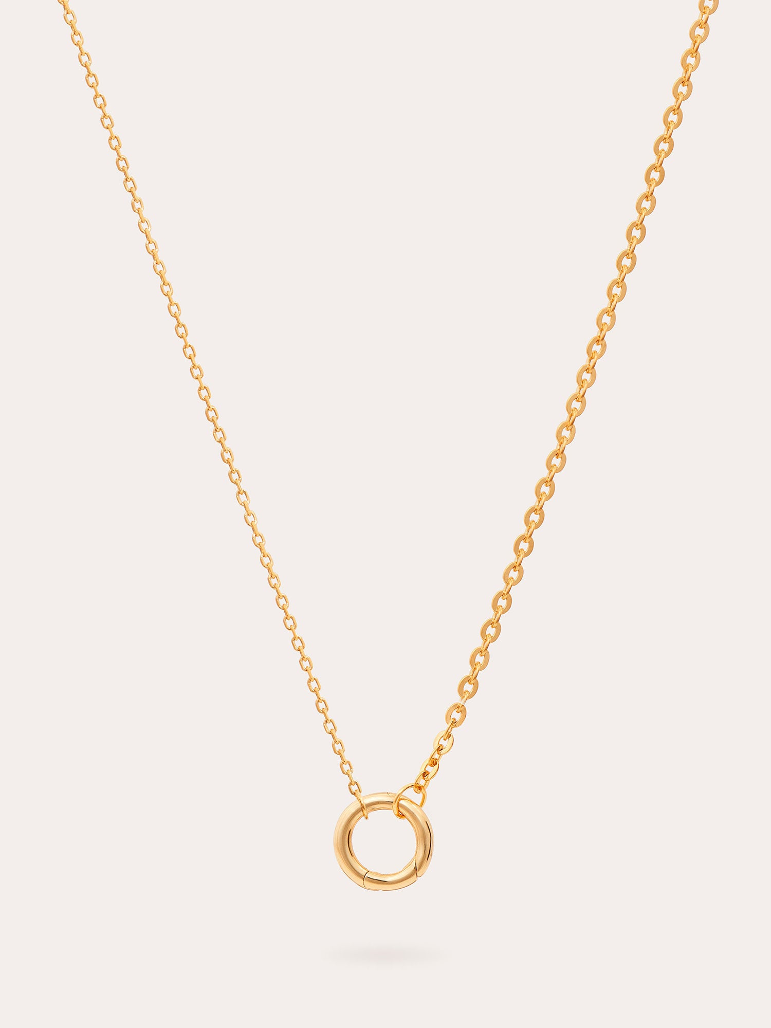 Single Link Fine Mixed Chain Gold Necklace - 18ct Gold Vermeil - Available in 14", 16" and 18" - Heyrlome Jewellery