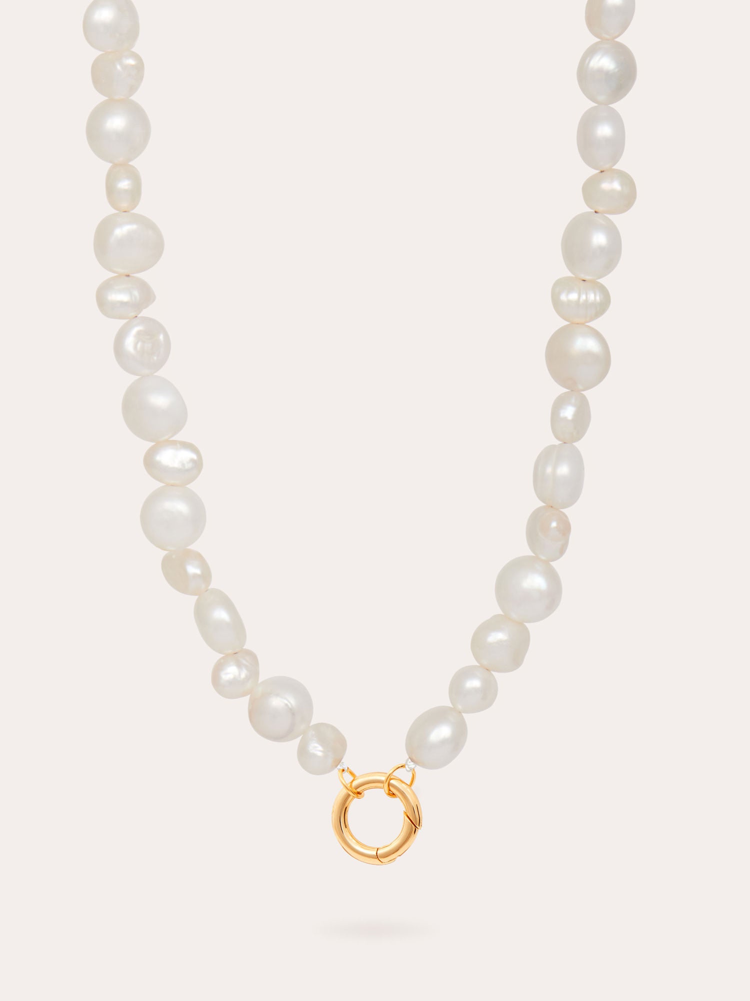 Freshwater Irregular Pearl Bead Necklace - 18ct Gold Vermeil and Pearls - Heyrlome Jewellery