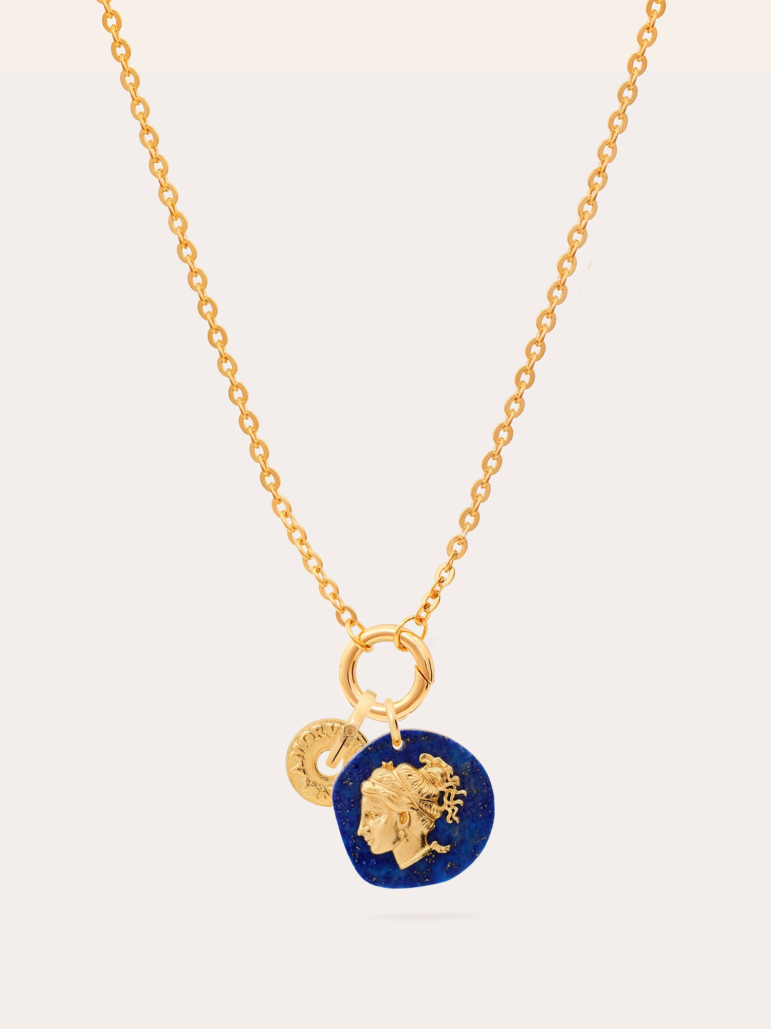 Aphrodite Gold Necklace Set - 18ct Gold Vermeil and Lapis Lazuli- Heyrlome Jewellery