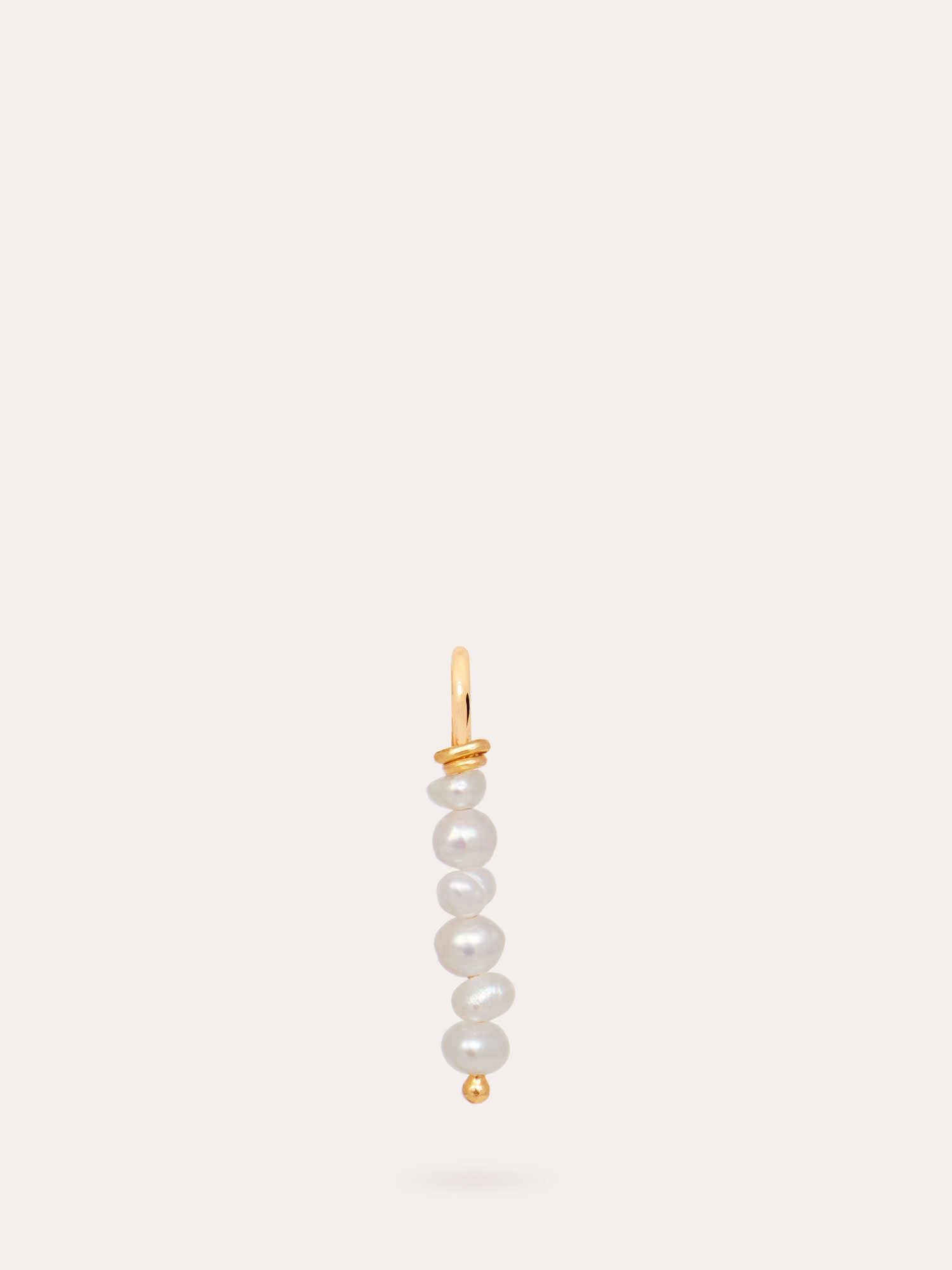 Small Pearl Drop Gold Pendant Charm