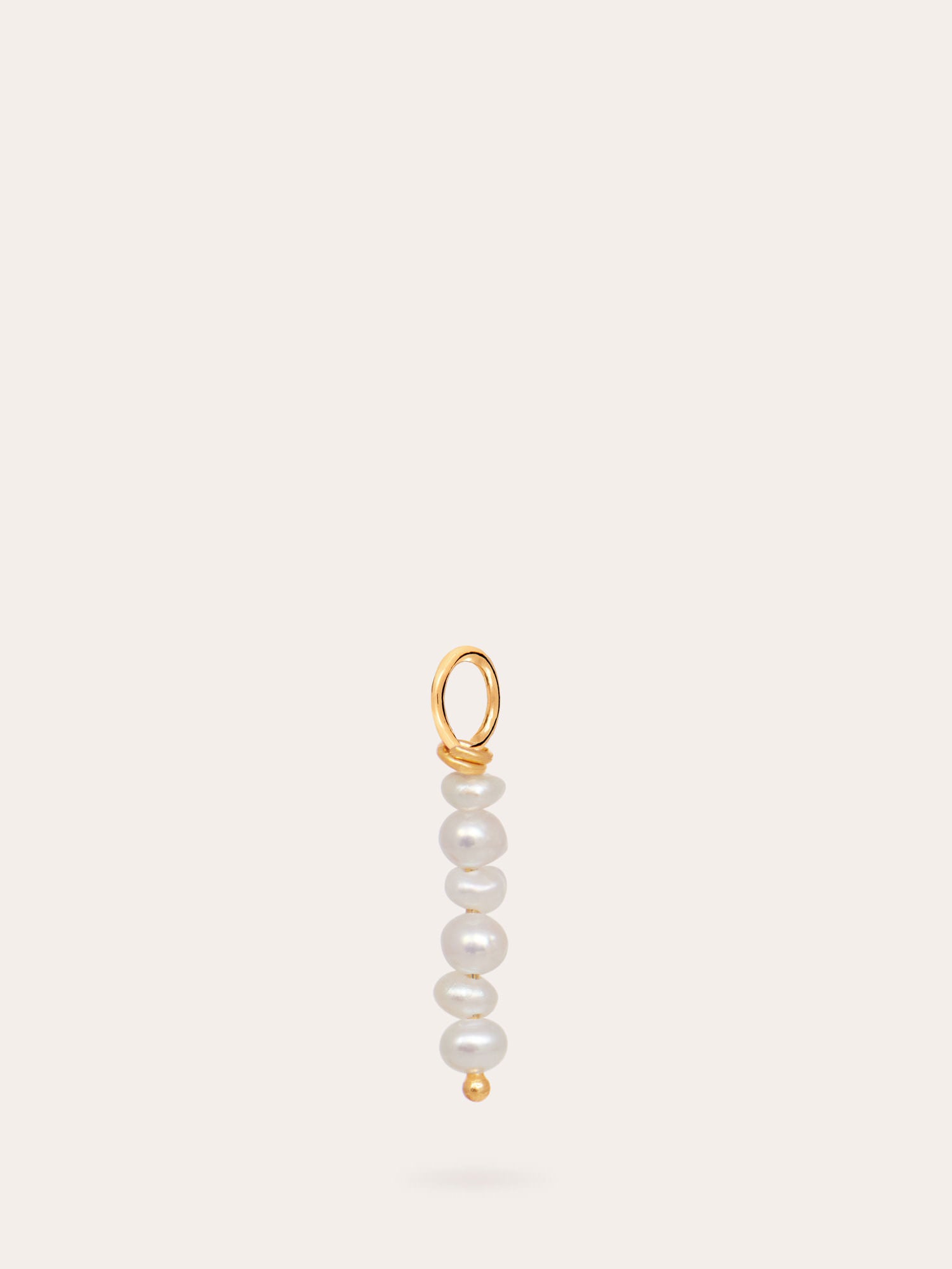 Small Pearl Drop Gold Pendant Charm