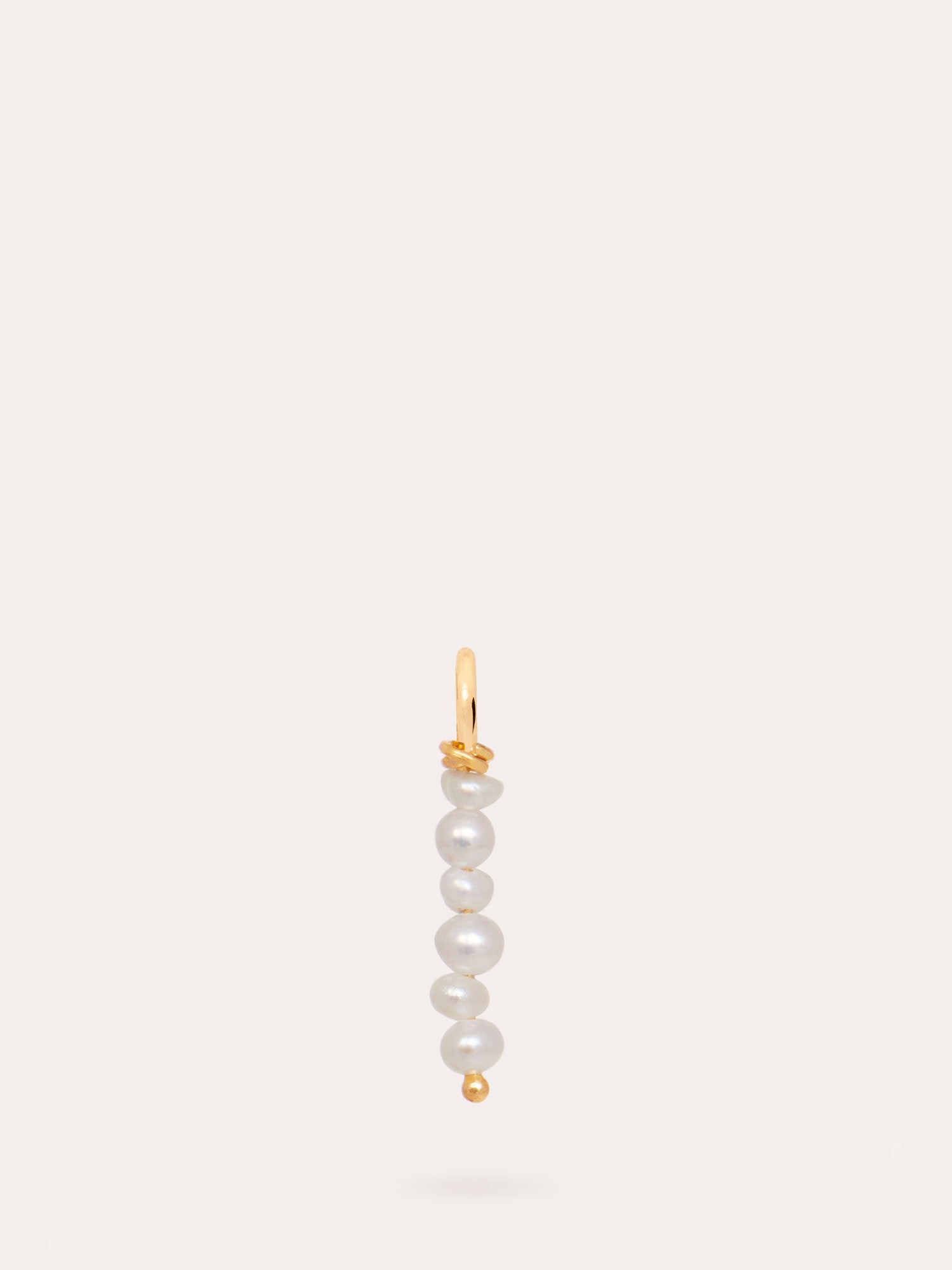 Small Pearl Drop Gold Pendant Charm