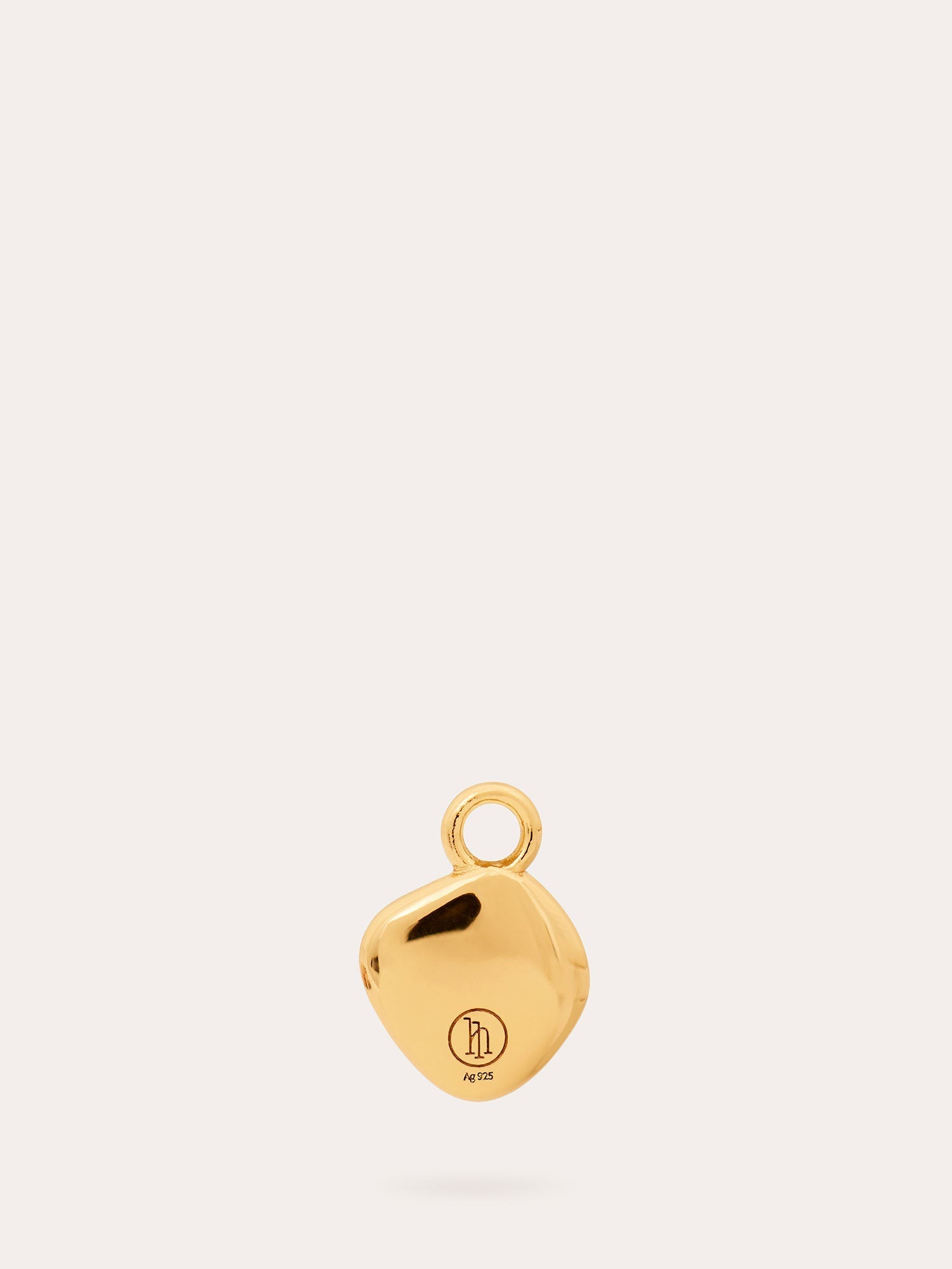 October Birthstone Gold Pendant Charm