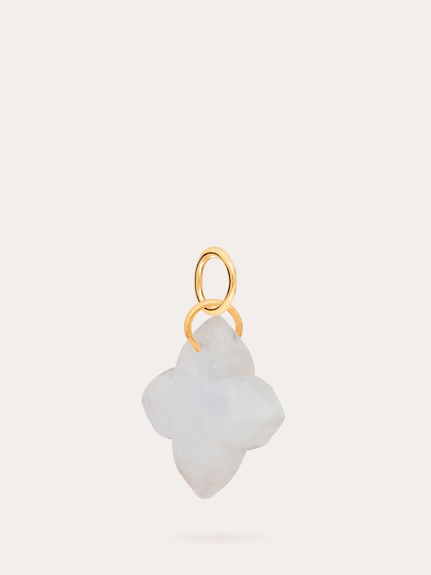 Side View of Moonstone Cuckoo Flower Gold Charm - 18ct Gold Vermeil - Heyrlome Jewellery