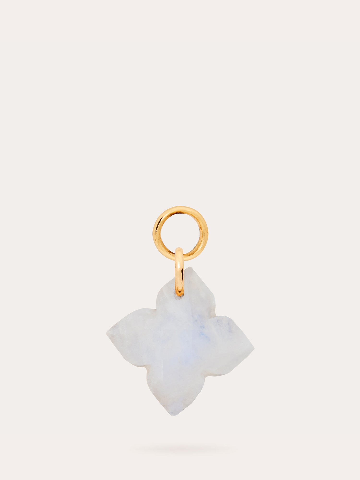 Back View of Moonstone Cuckoo Flower Gold Charm - 18ct Gold Vermeil - Heyrlome Jewellery