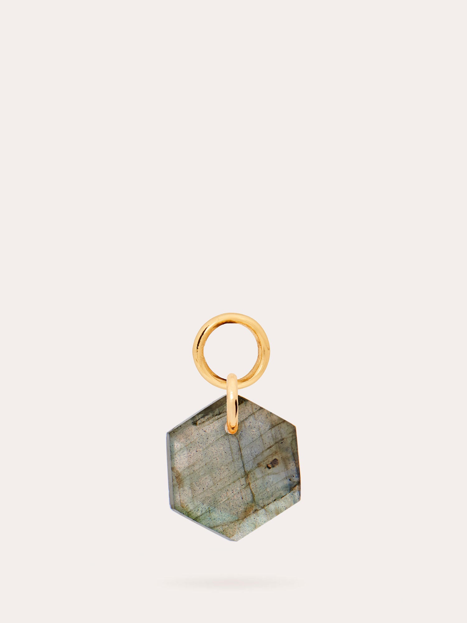 Back view of Labradorite Harmony Gold Charm - 18ct Gold Vermeil - Heyrlome Jewellery