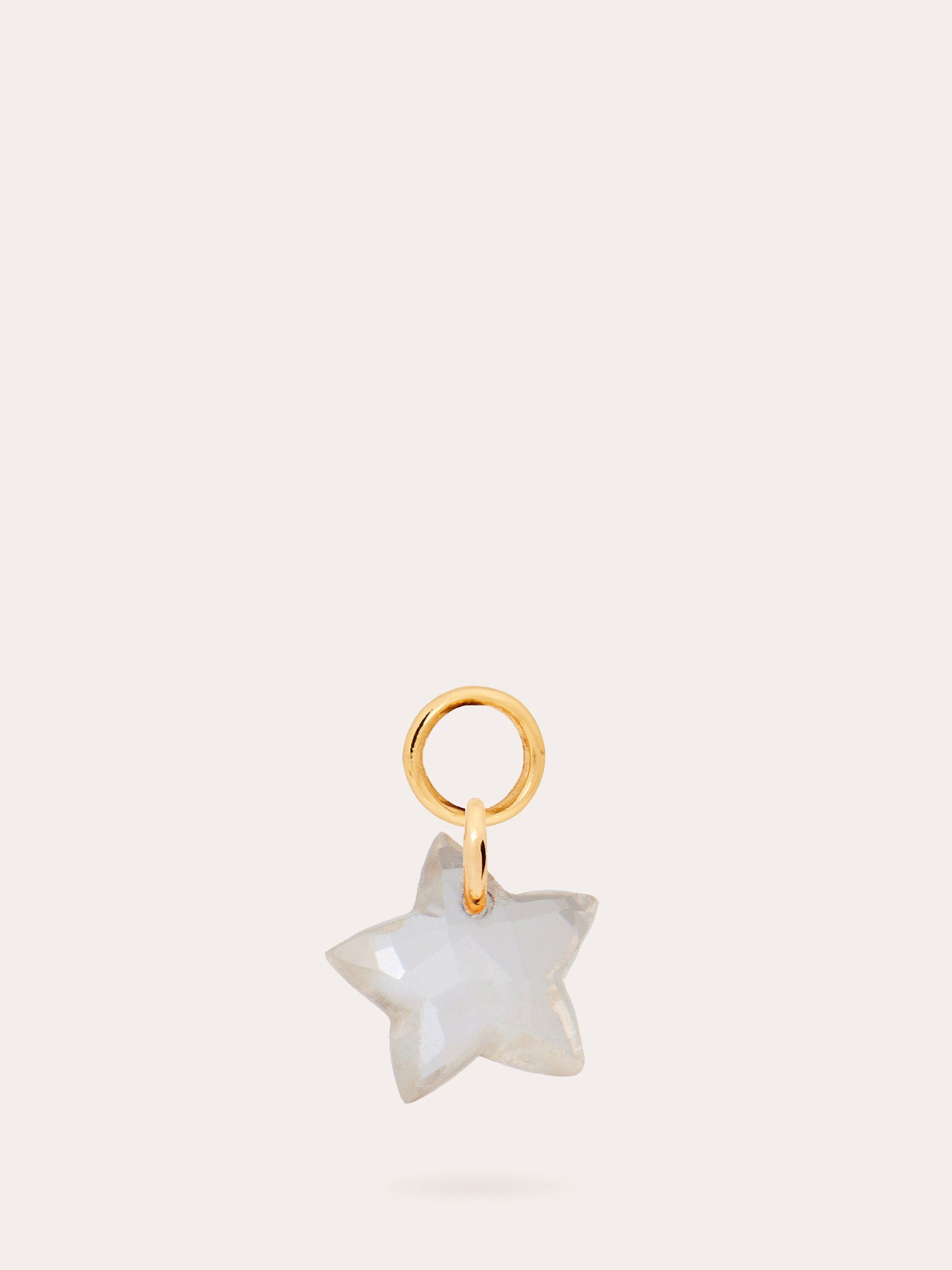 Stella Gold Charm - Clear Quartz and 18ct Gold Vermeil - Heyrlome Jewellery