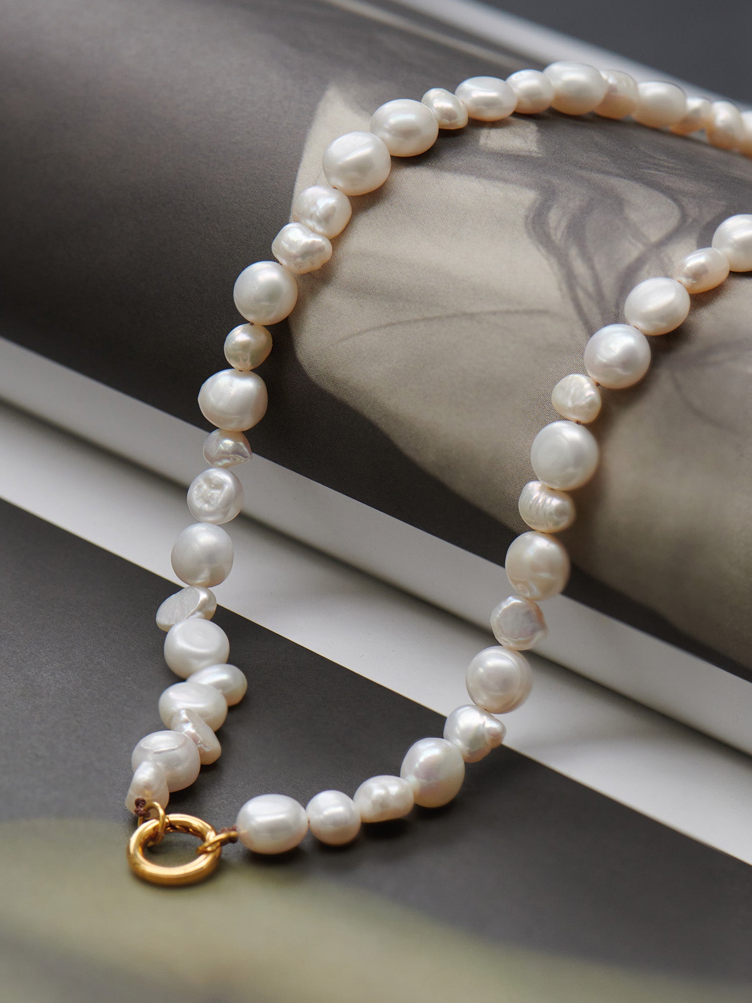 Freshwater Pearl Necklace - 18ct Gold Vermeil and Pearls - Heyrlome Jewellery