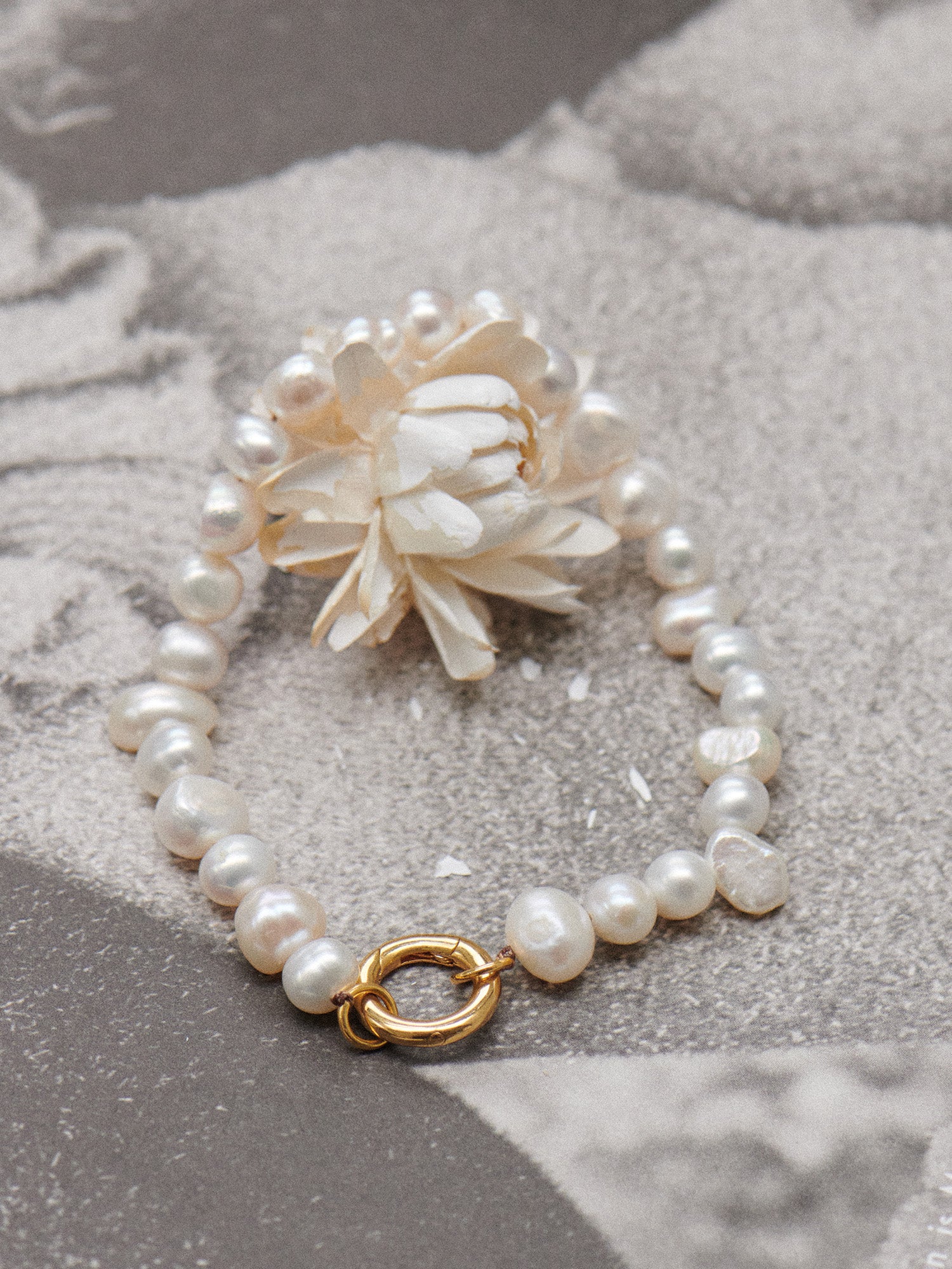 Large Pearl Charm Bracelet