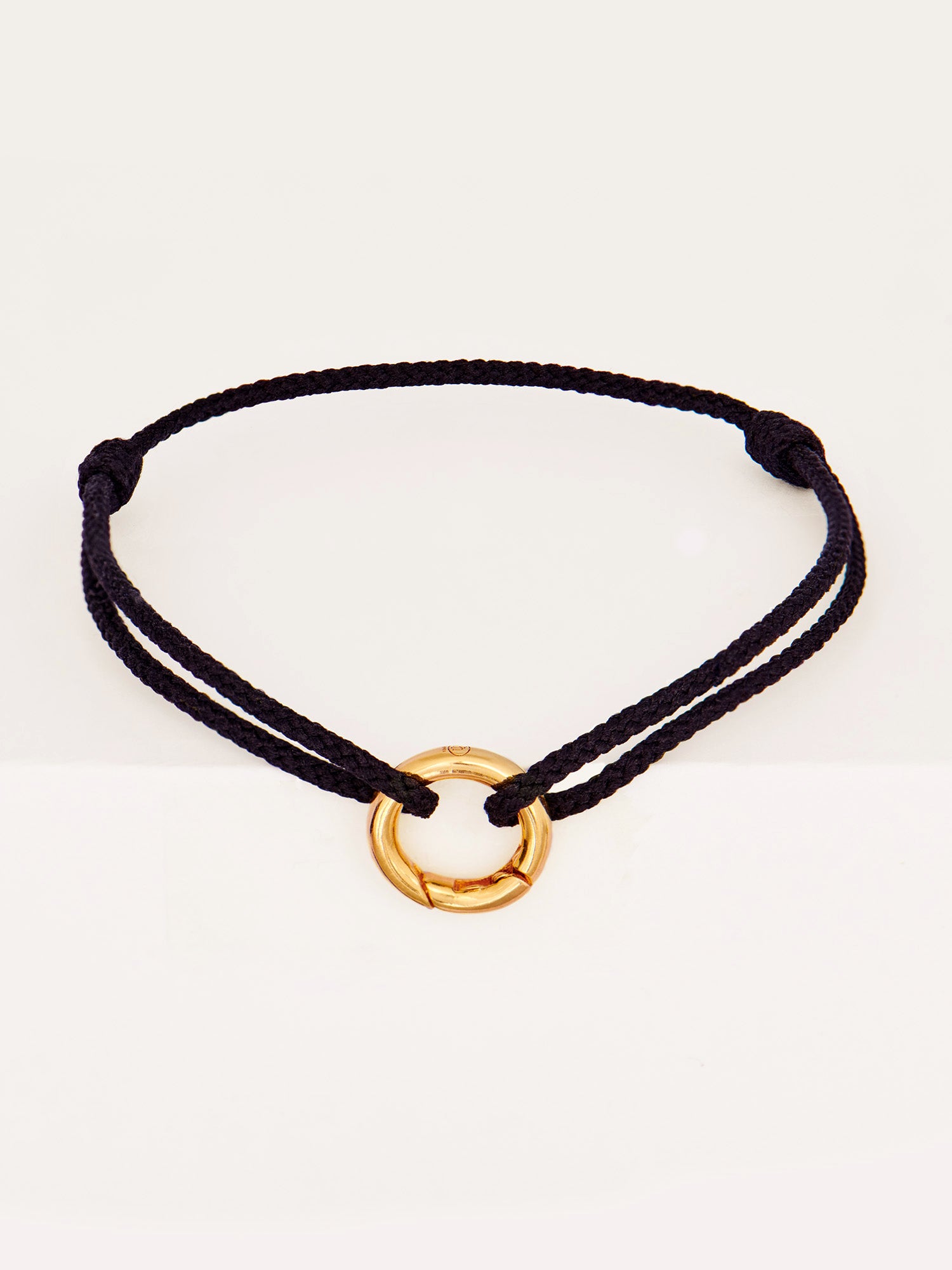 Adjustable Kumihimo Silk Cord Bracelet - 18ct Gold Vermeil and Natural Silk - Heyrlome Jewellery