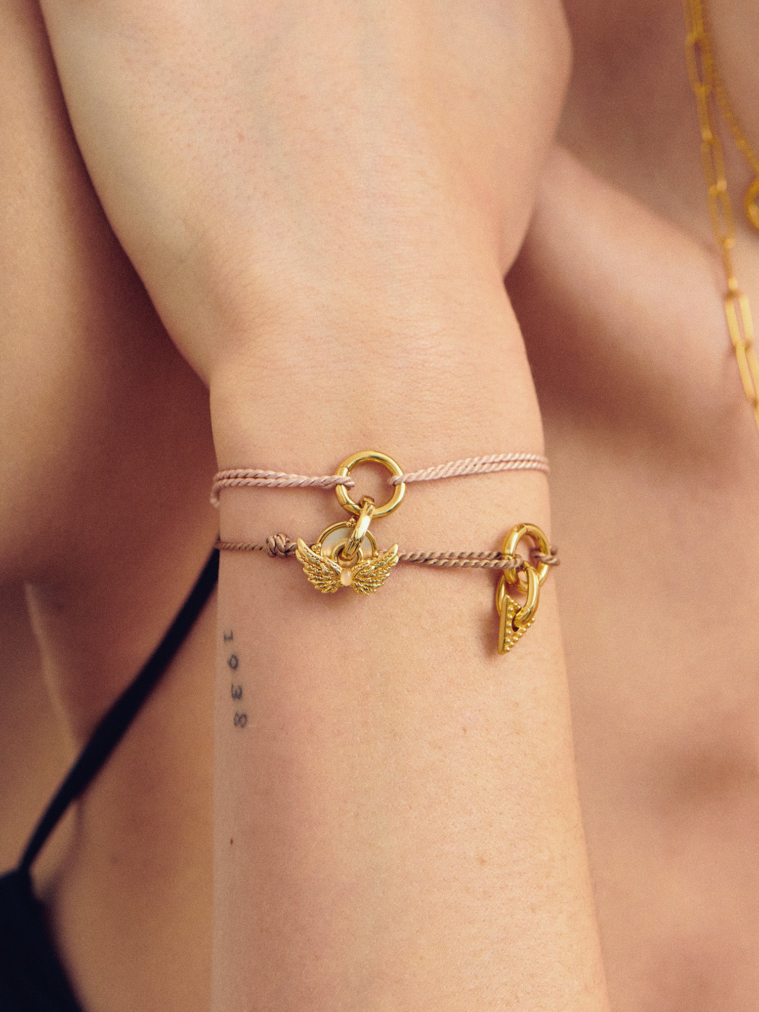 Gold Vermeil Perpetuity Charm Adjustable Bracelet - Heyrlome