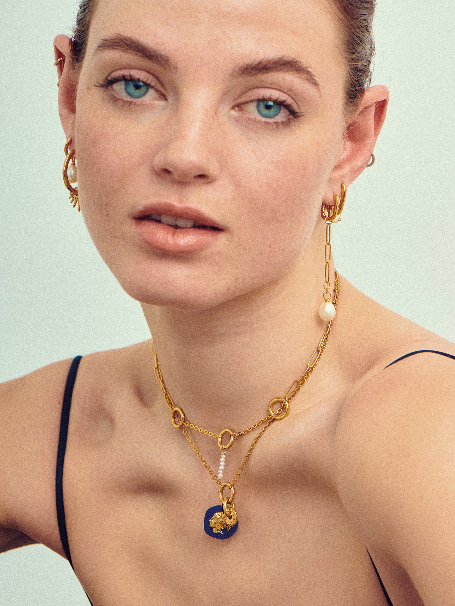 Cable Chain Gold Charm Necklace - 18ct Gold Vermeil - Available in 14", 16" and 18" - Heyrlome Jewellery