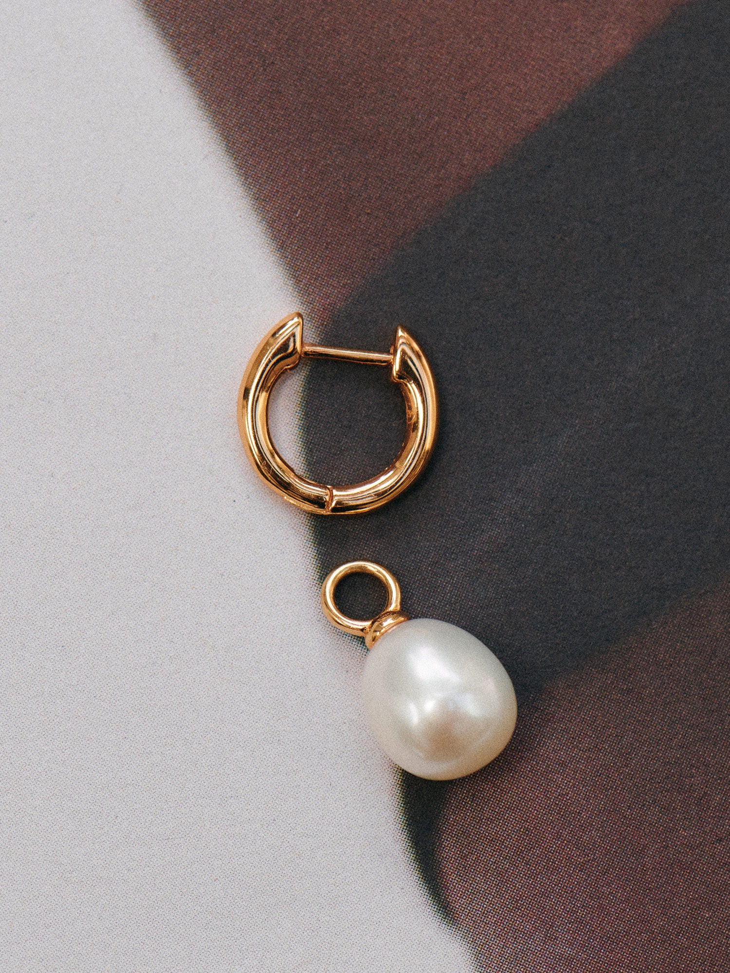 Pearl Charm Gold Earrings - 18ct Gold Vermeil - Heyrlome Jewellery