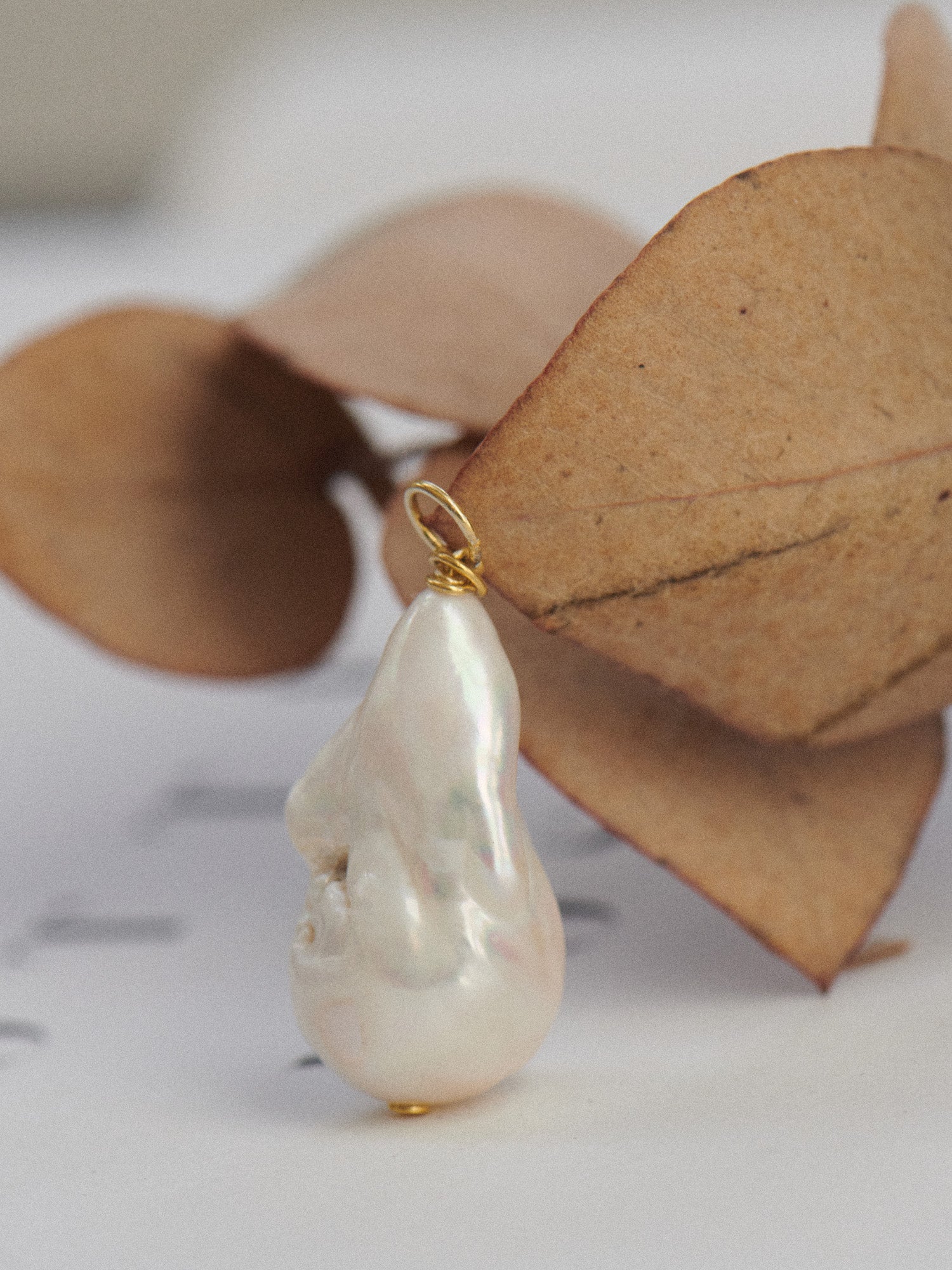 Large Fireball Baroque Pearl Pendant