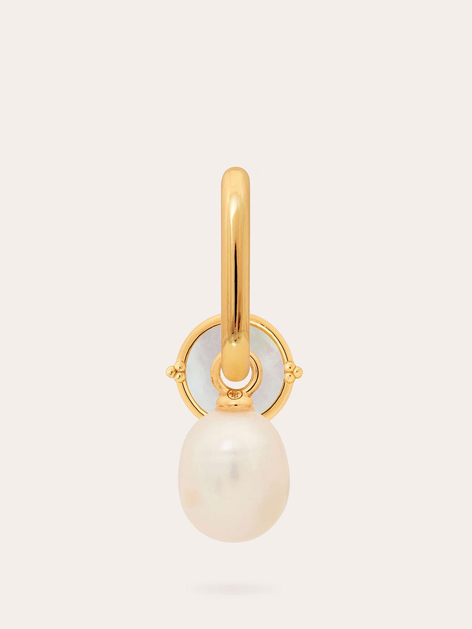 Layered Pearl Gold Earrings - Mother of Pearl - Heyrlome Jewellery