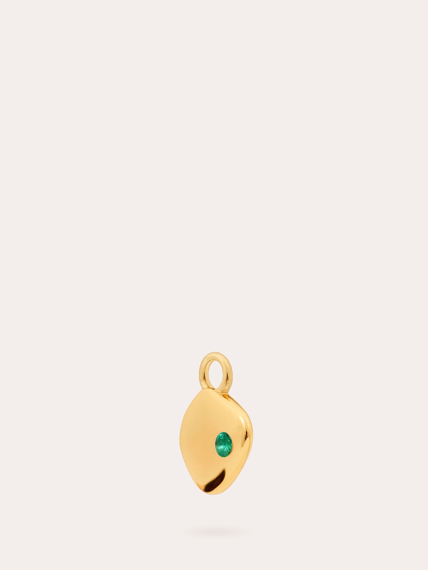 May Birthstone Gold Pendant Charm