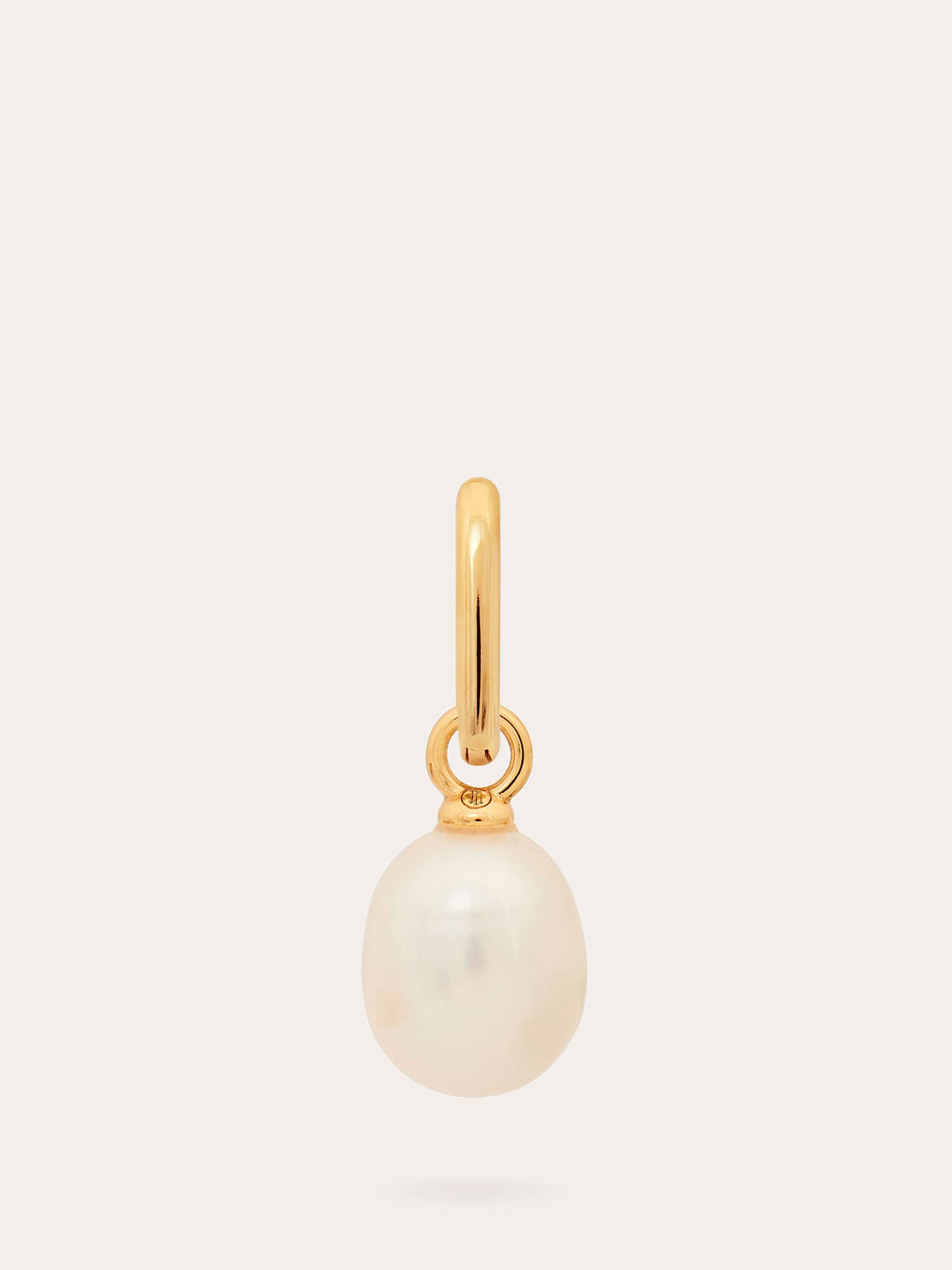 Pearl Charm Gold Huggies - 18ct Gold Vermeil - Heyrlome Jewellery