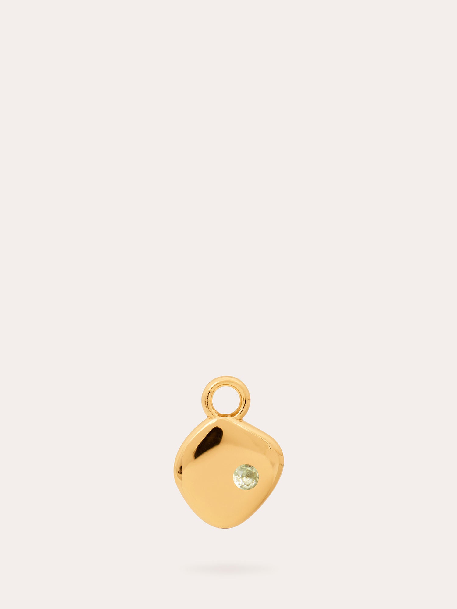 August Birthstone Gold Pendant Charm