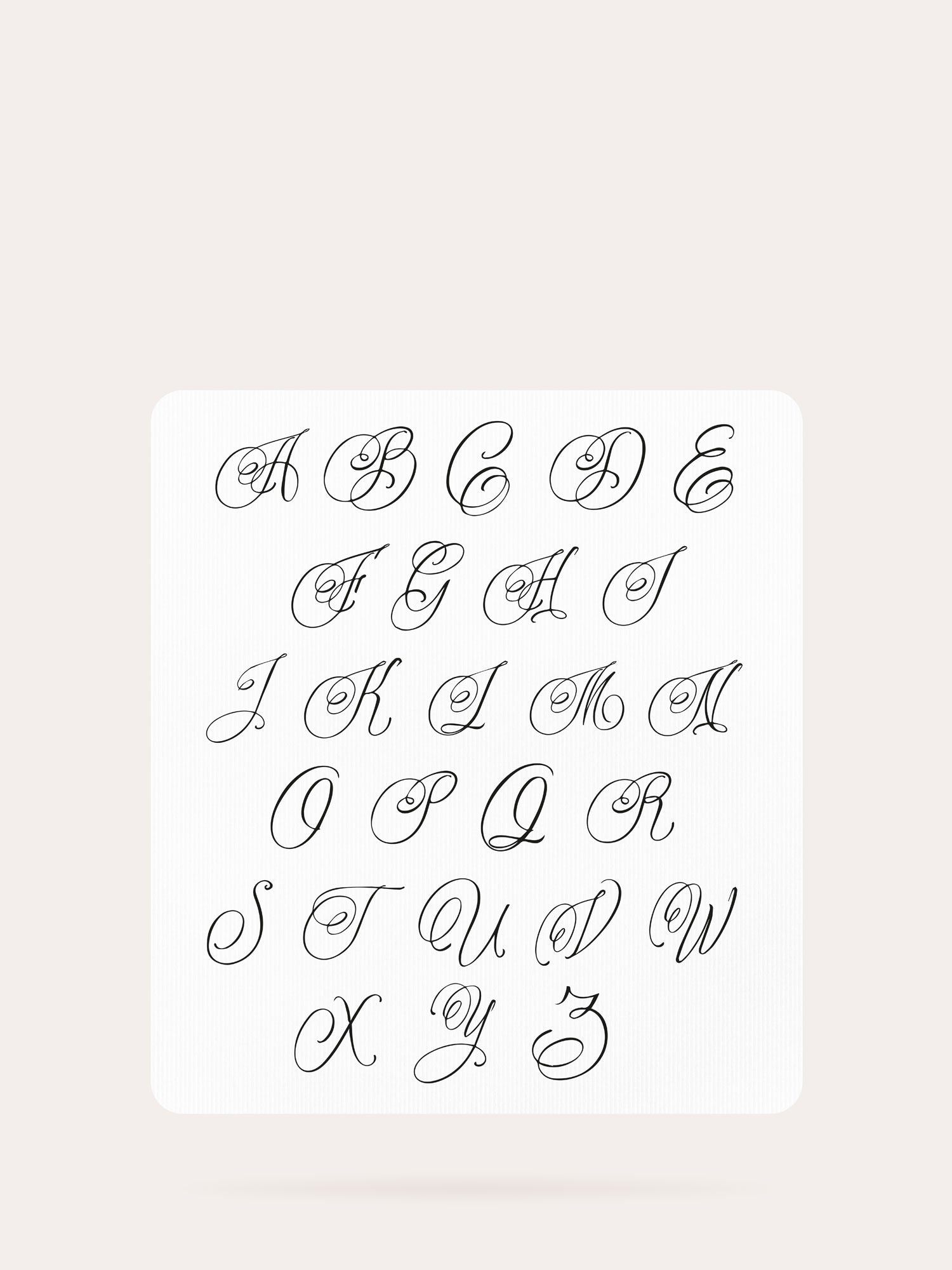 Script letters for Engravable Monogram Gold Charm - Heyrlome Jewellery