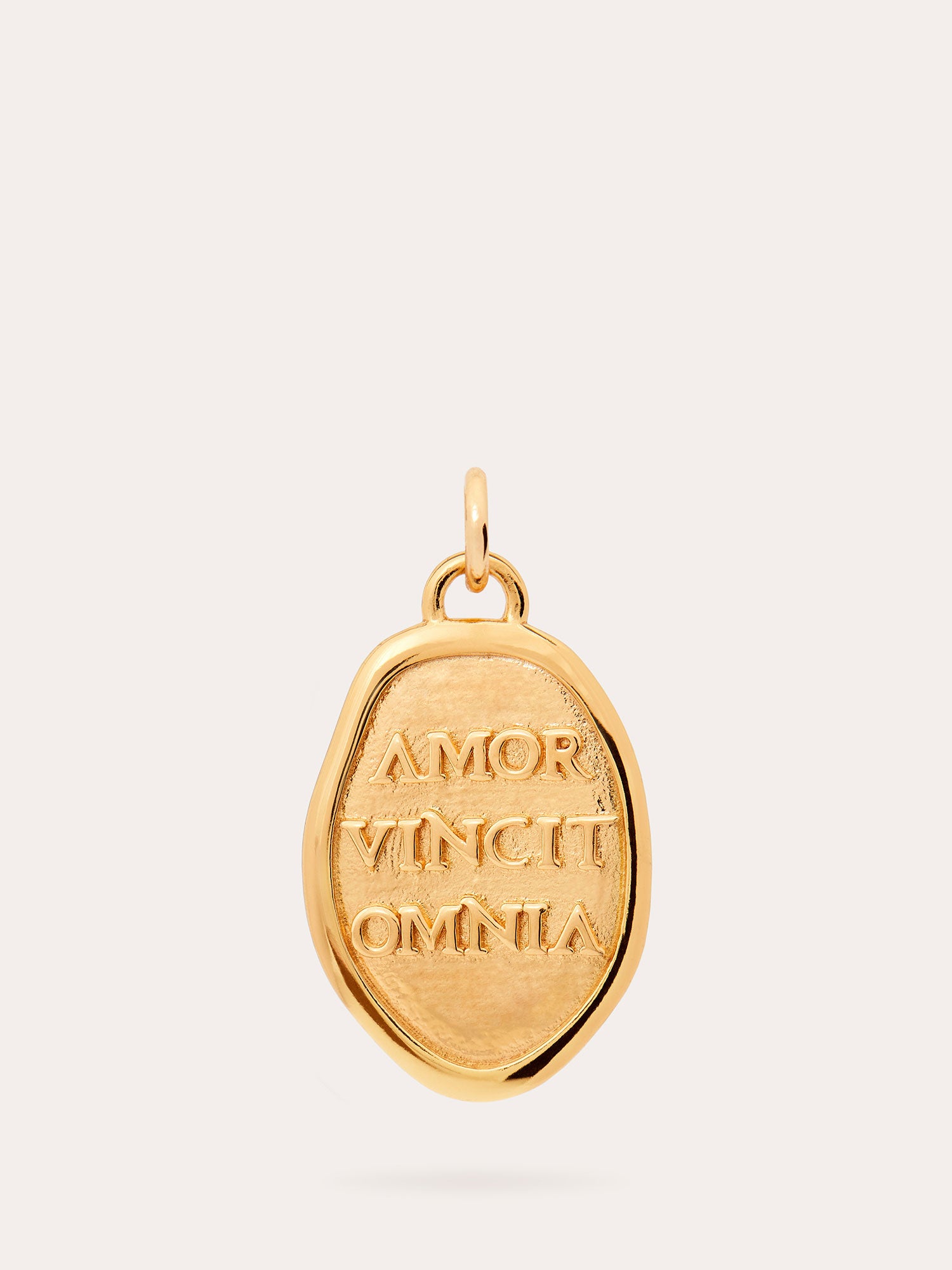 Amor Vincit Omnia Love Gold Pendant - 18ct Gold Vermeil - Heyrlome Jewellery