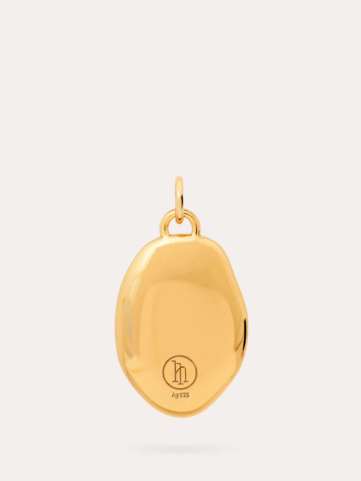 Back View of Amor Vincit Omnia Love Gold Pendant - 18ct Gold Vermeil - Heyrlome Jewellery