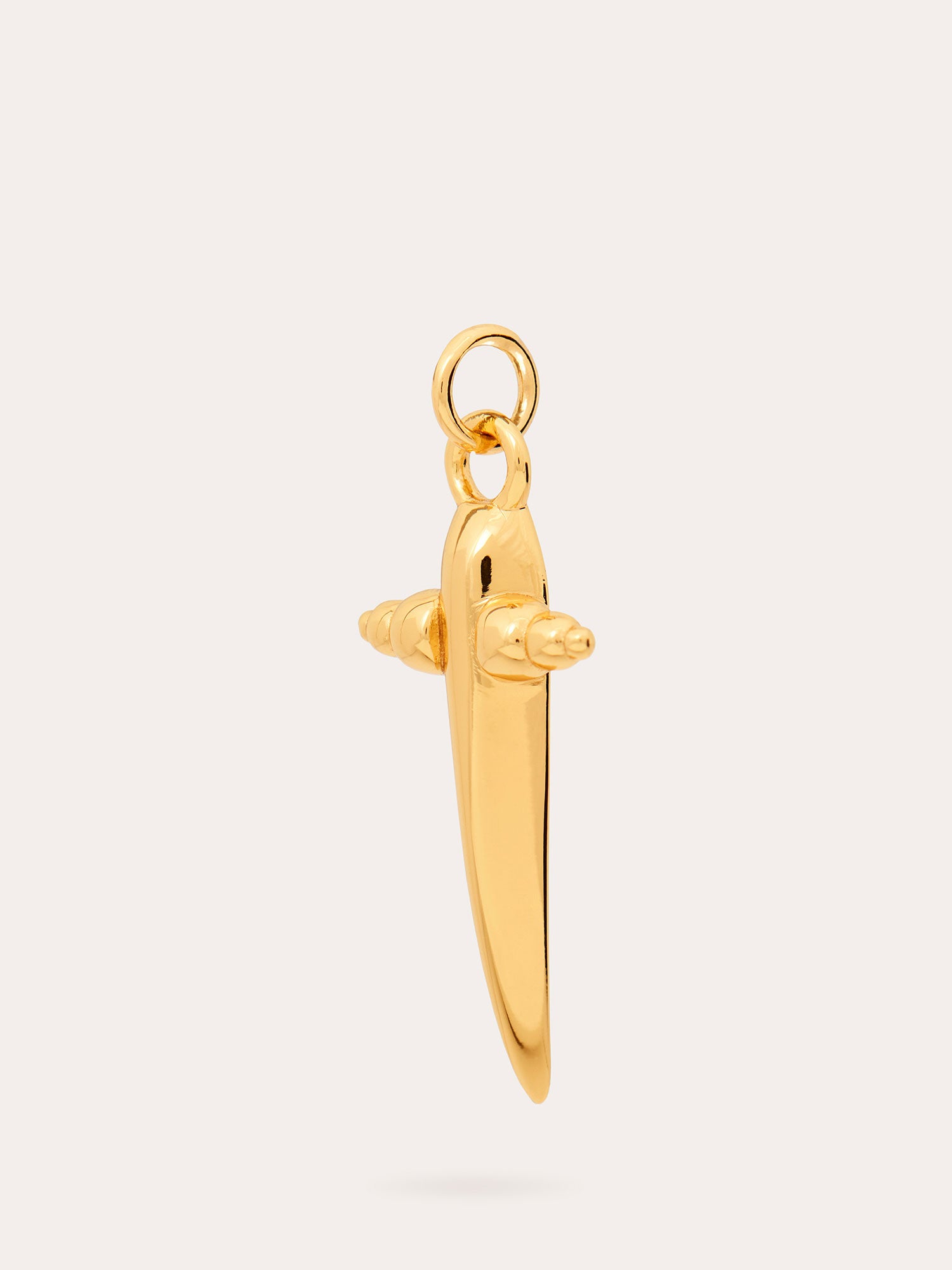 Side View of Bayonet Gold Pendant - 18ct Gold Vermeil - Heyrlome Jewellery