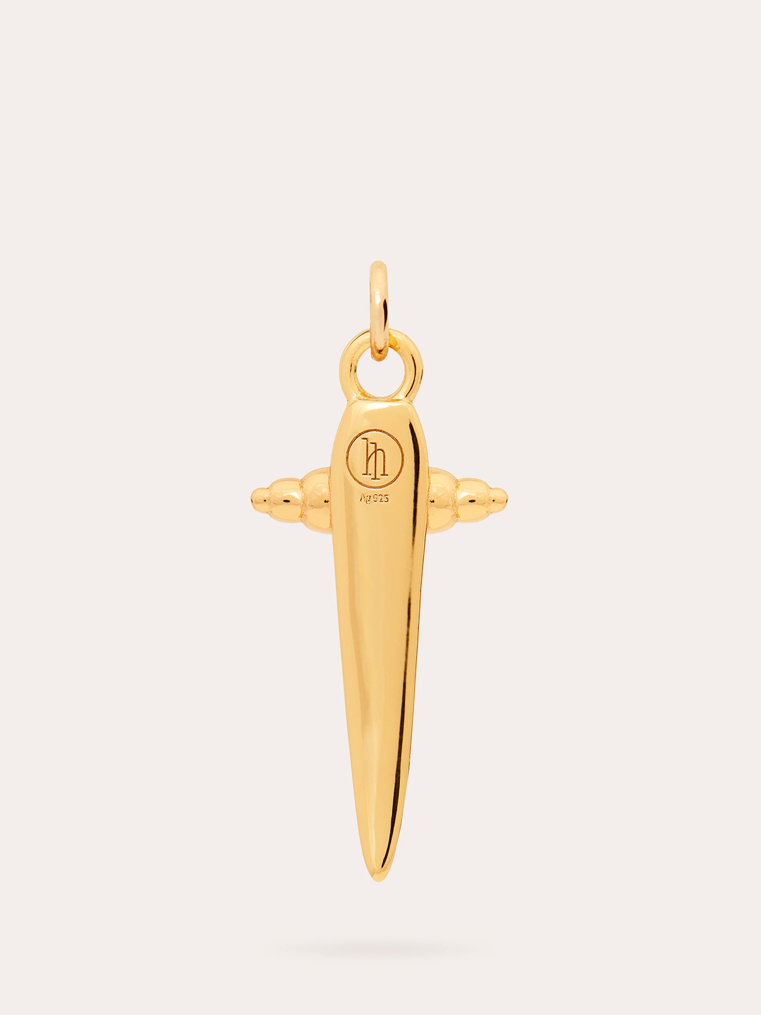 Back View of Bayonet Gold Pendant - 18ct Gold Vermeil - Heyrlome Jewellery