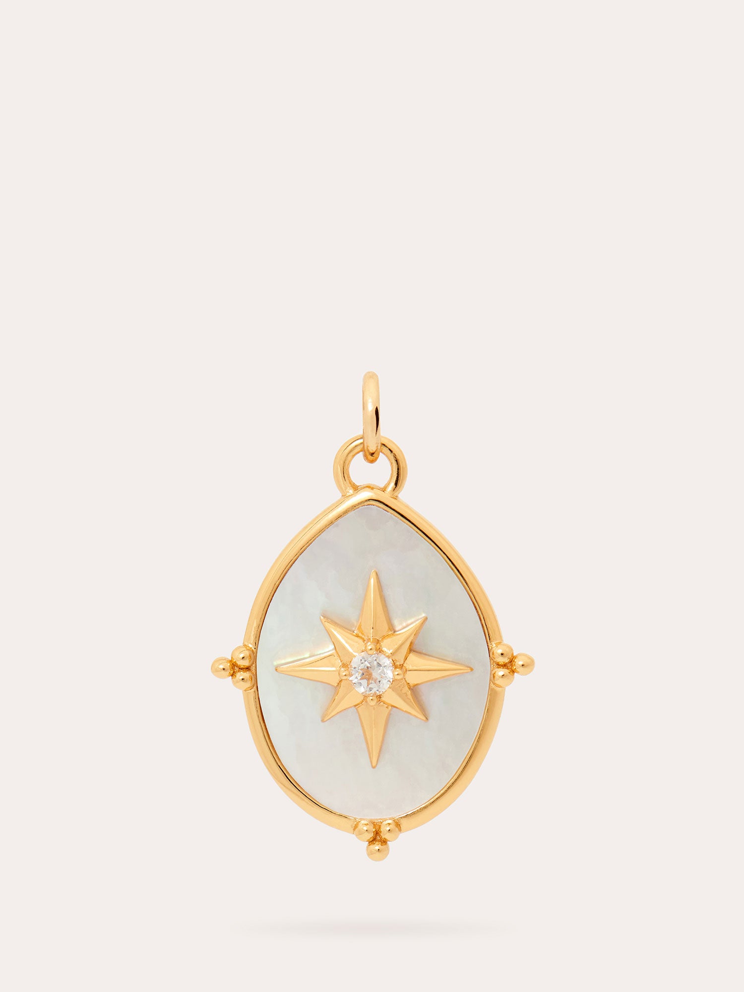 Rose des Vents Gold Pendant - Mother of Pearl and 18ct Gold Vermeil - Heyrlome Jewellery