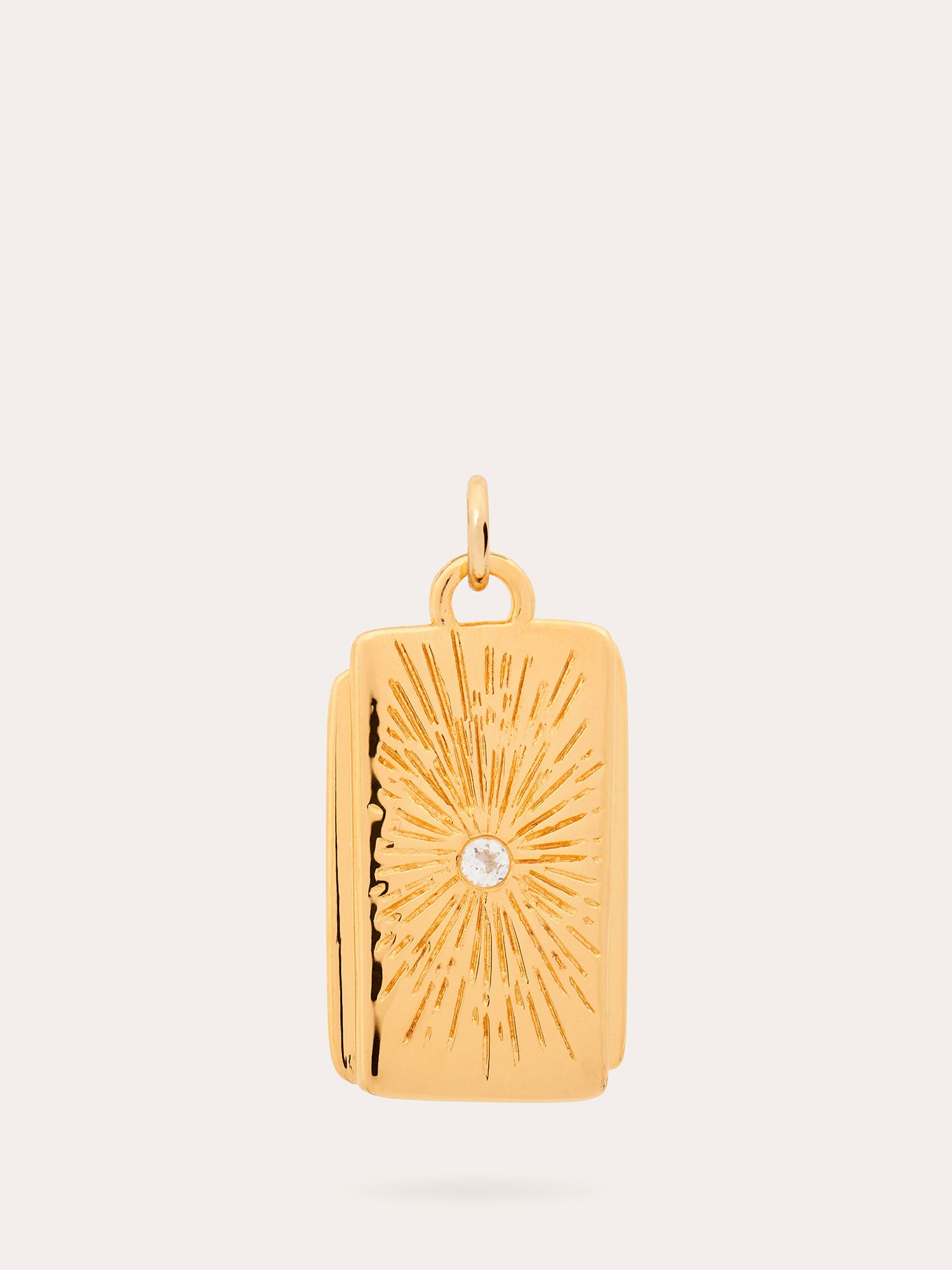 Starburst Gold Pendant - White Topaz and 18ct Gold Vermeil - Heyrlome Jewellery