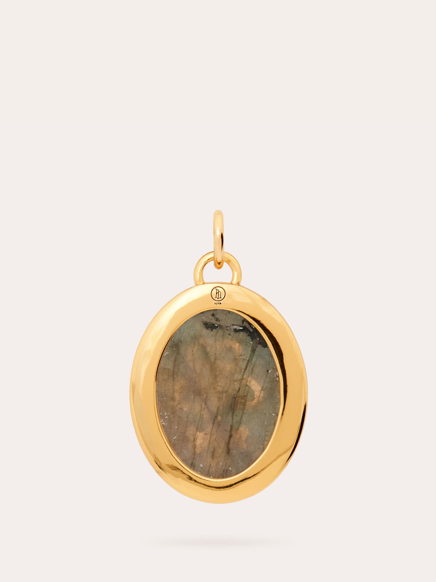 Back View of Three Keys Gold Pendant - Labradorite and 18ct Gold Vermeil - Heyrlome Jewellery