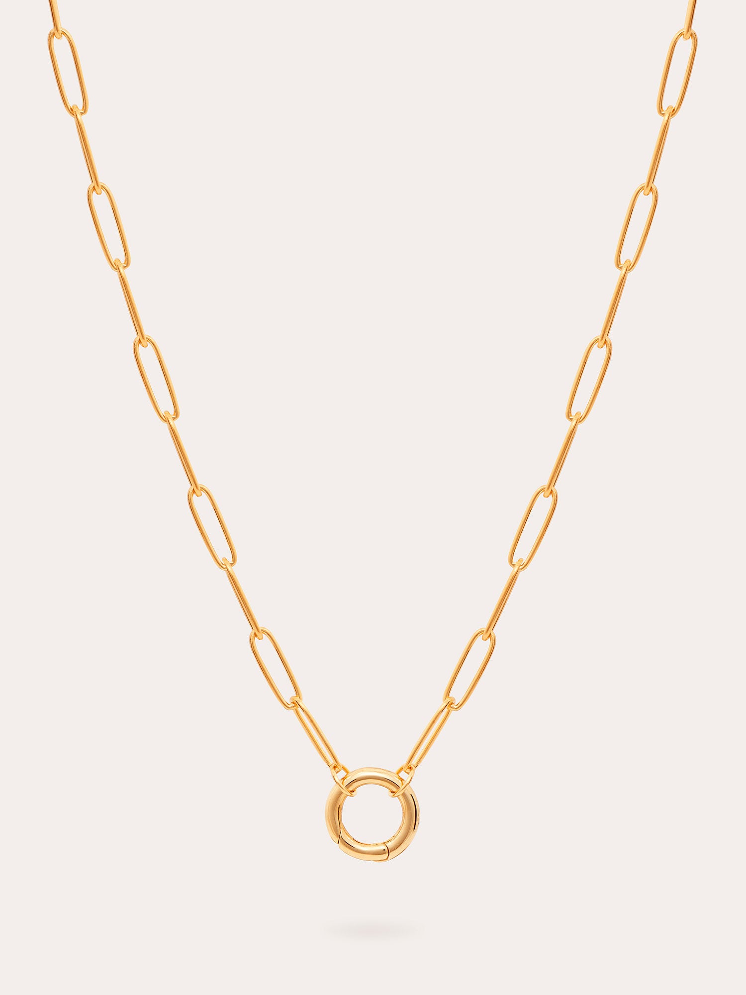 Single Link Paperlink Chain Gold Necklace - 18ct Gold Vermeil - Available in 14", 16" and 18" - Heyrlome Jewellery