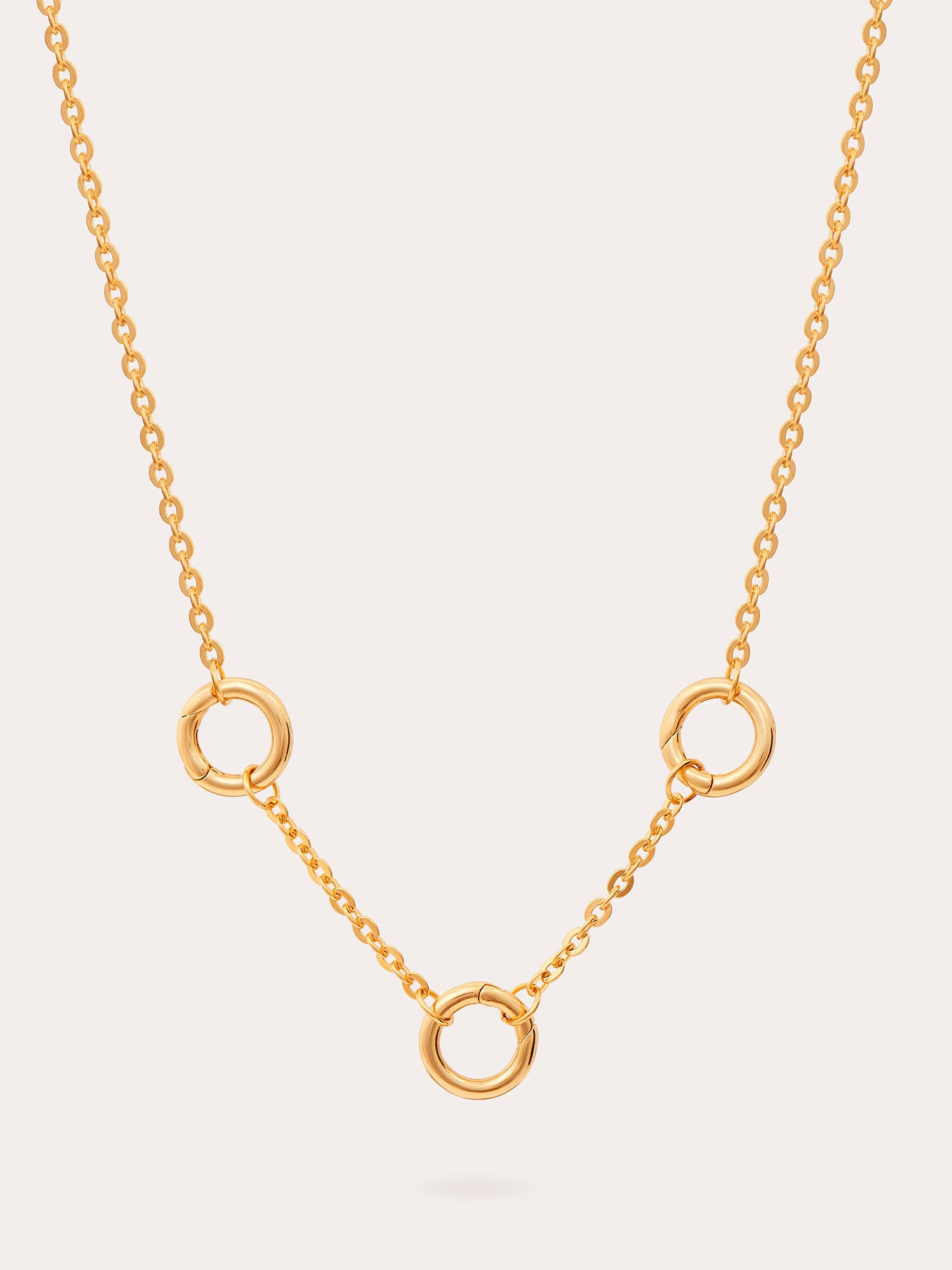 Triple Link Cable Chain Gold Necklace - 18ct Gold Vermeil - Available in 14", 16" and 18" - Heyrlome Jewellery