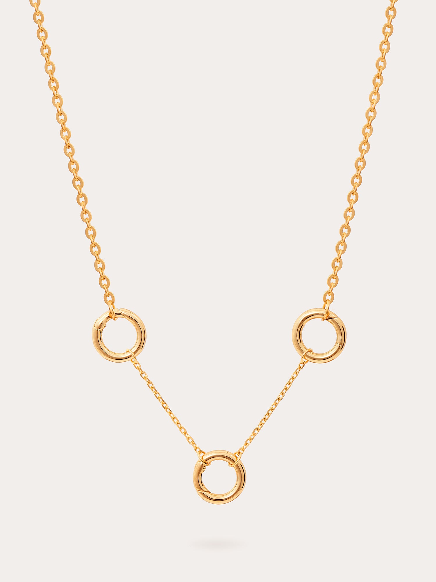 Triple Link Fine Mixed Chain Gold Necklace - 18ct Gold Vermeil - available in three lengths - Heyrlome Jewellery