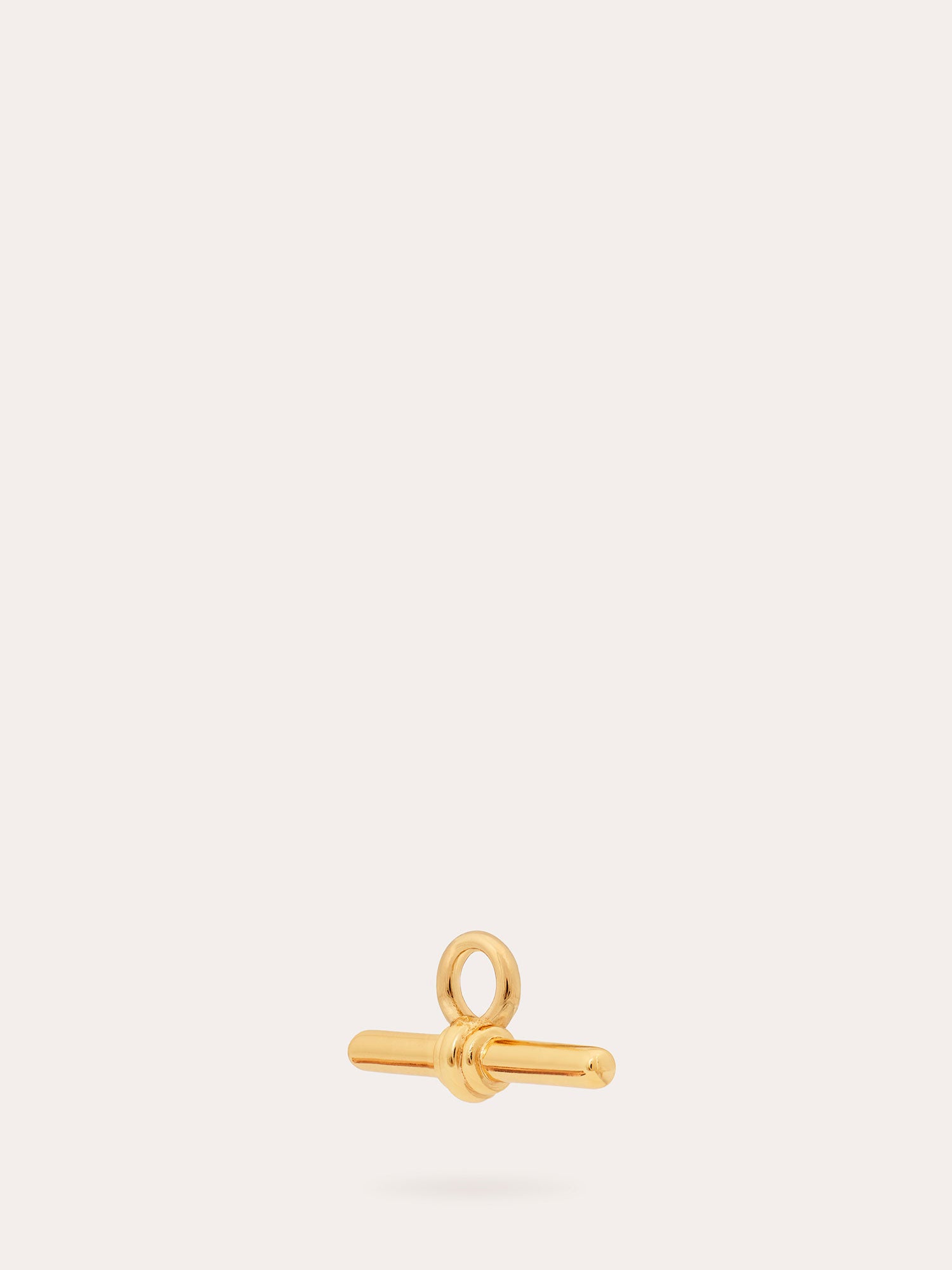 Side View of Mini Albert Lock Gold Charm - 18ct Gold Vermeil - Heyrlome Jewellery