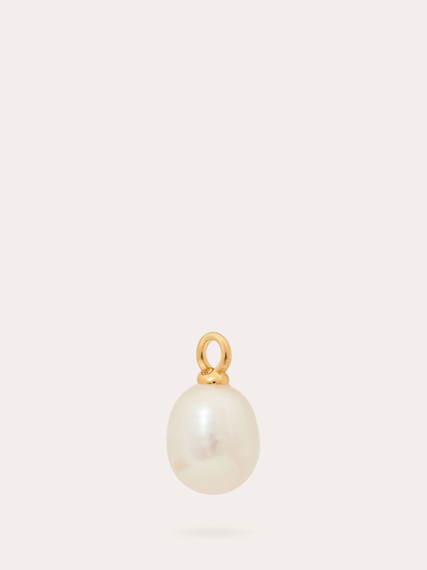 Side View of Baroque Pearl Gold Charm - 18ct Gold Vermeil - Heyrlome Jewellery