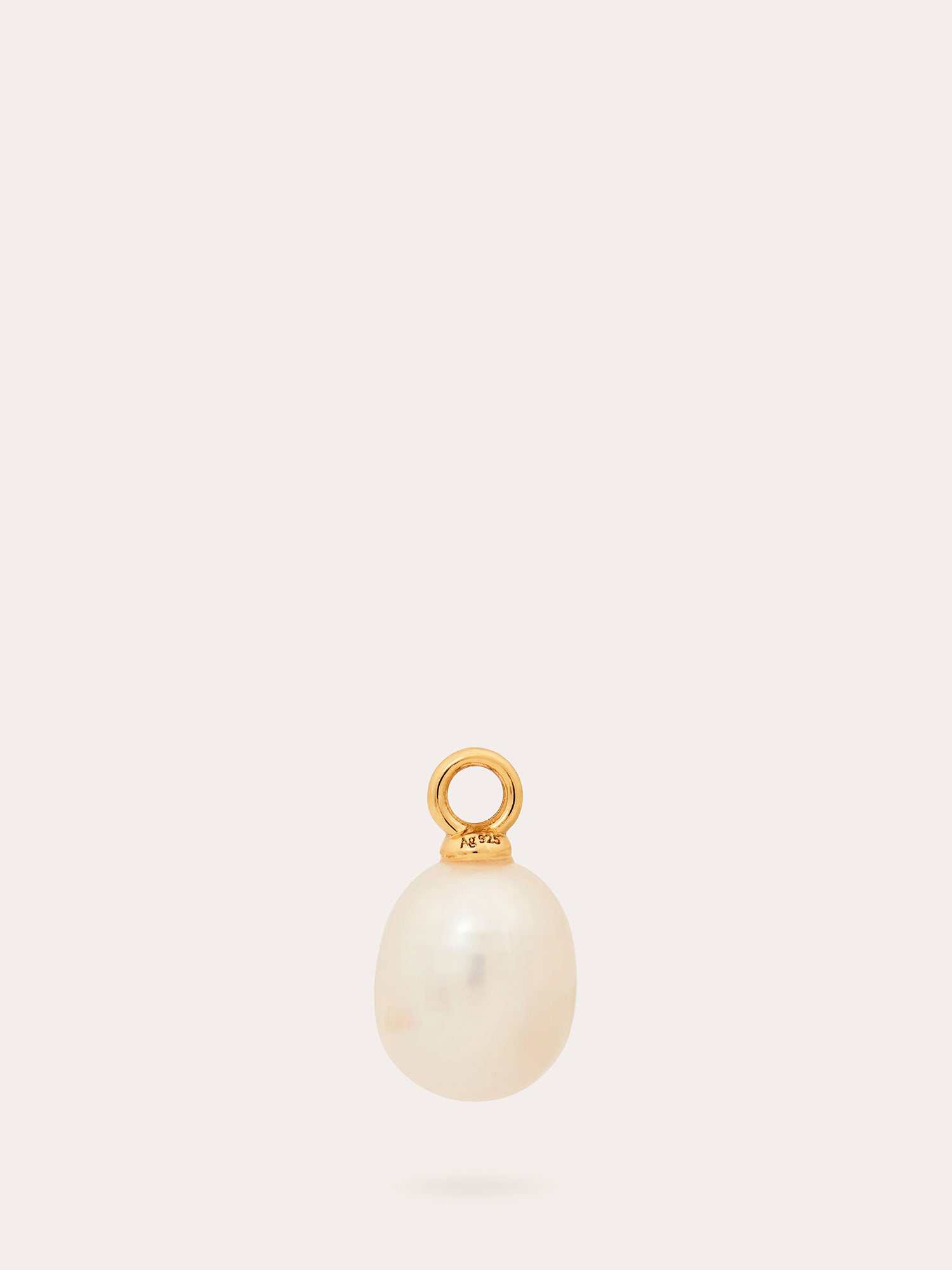 Back View of Baroque Pearl Gold Charm - 18ct Gold Vermeil - Heyrlome Jewellery