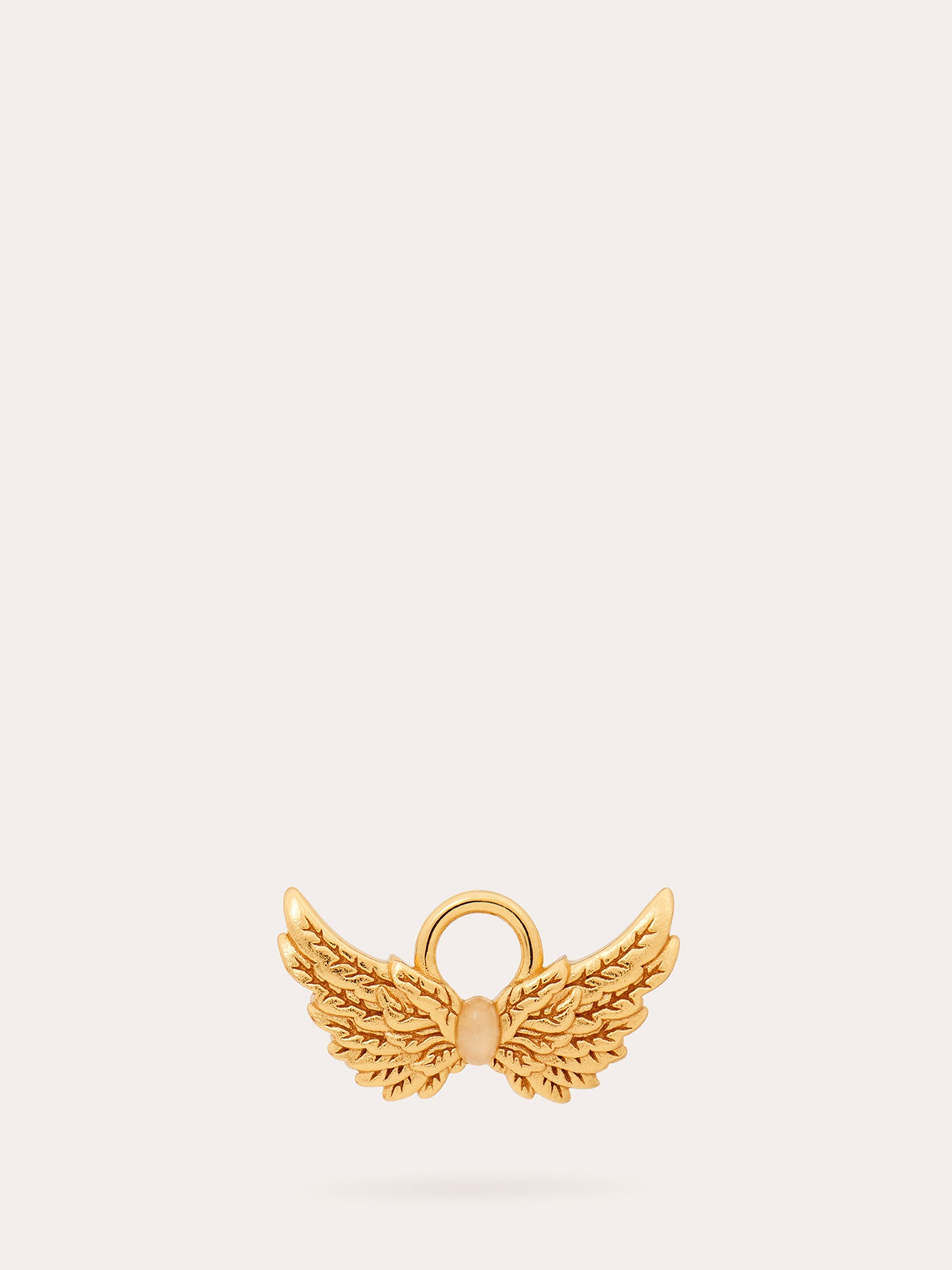 Hermes Wings Gold Charm - 18ct Gold Vermeil and Opal - Heyrlome Jewellery