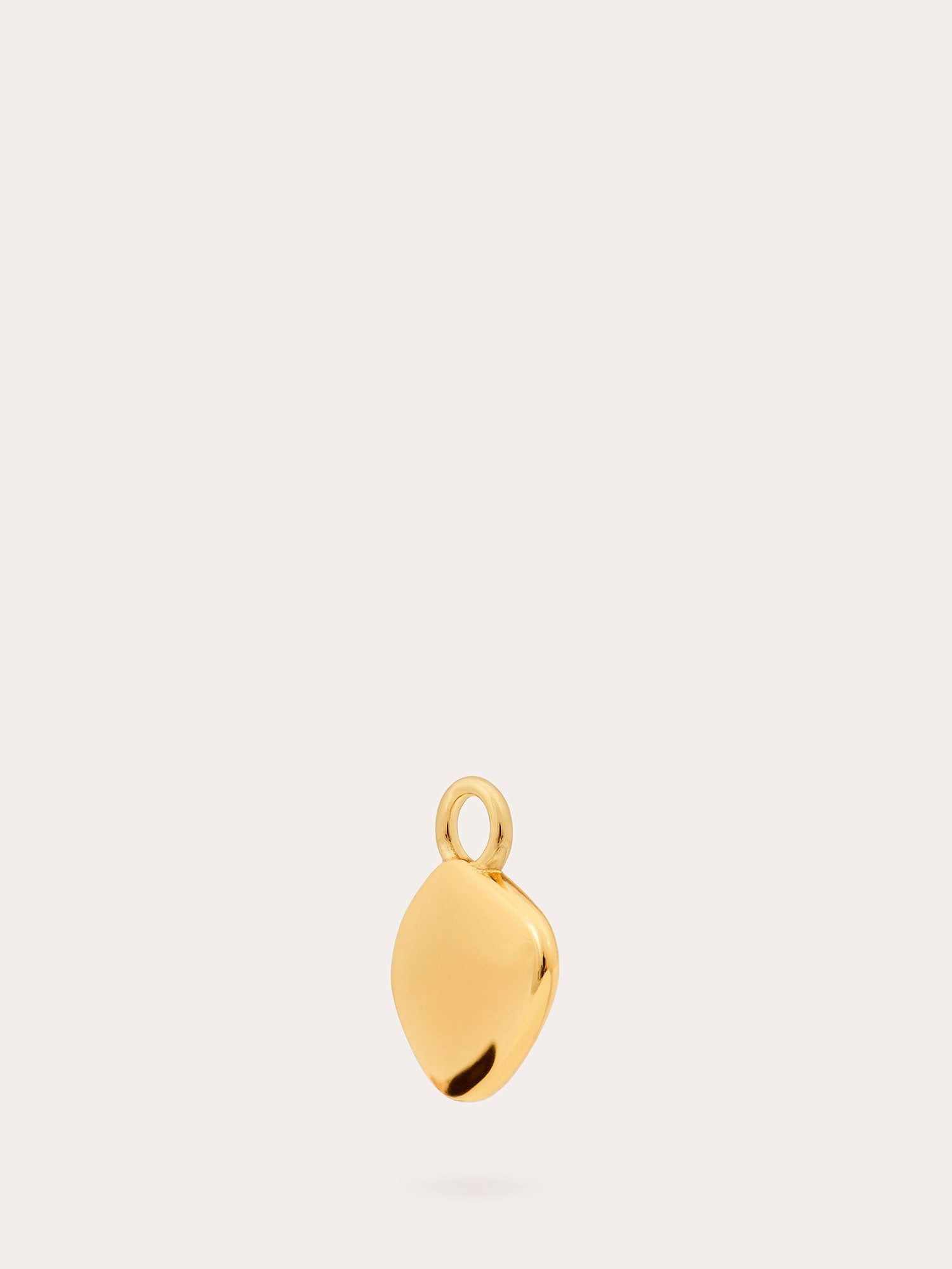 Side View of Engravable Monogram Gold Charm - 18ct Gold Vermeil - Heyrlome Jewellery